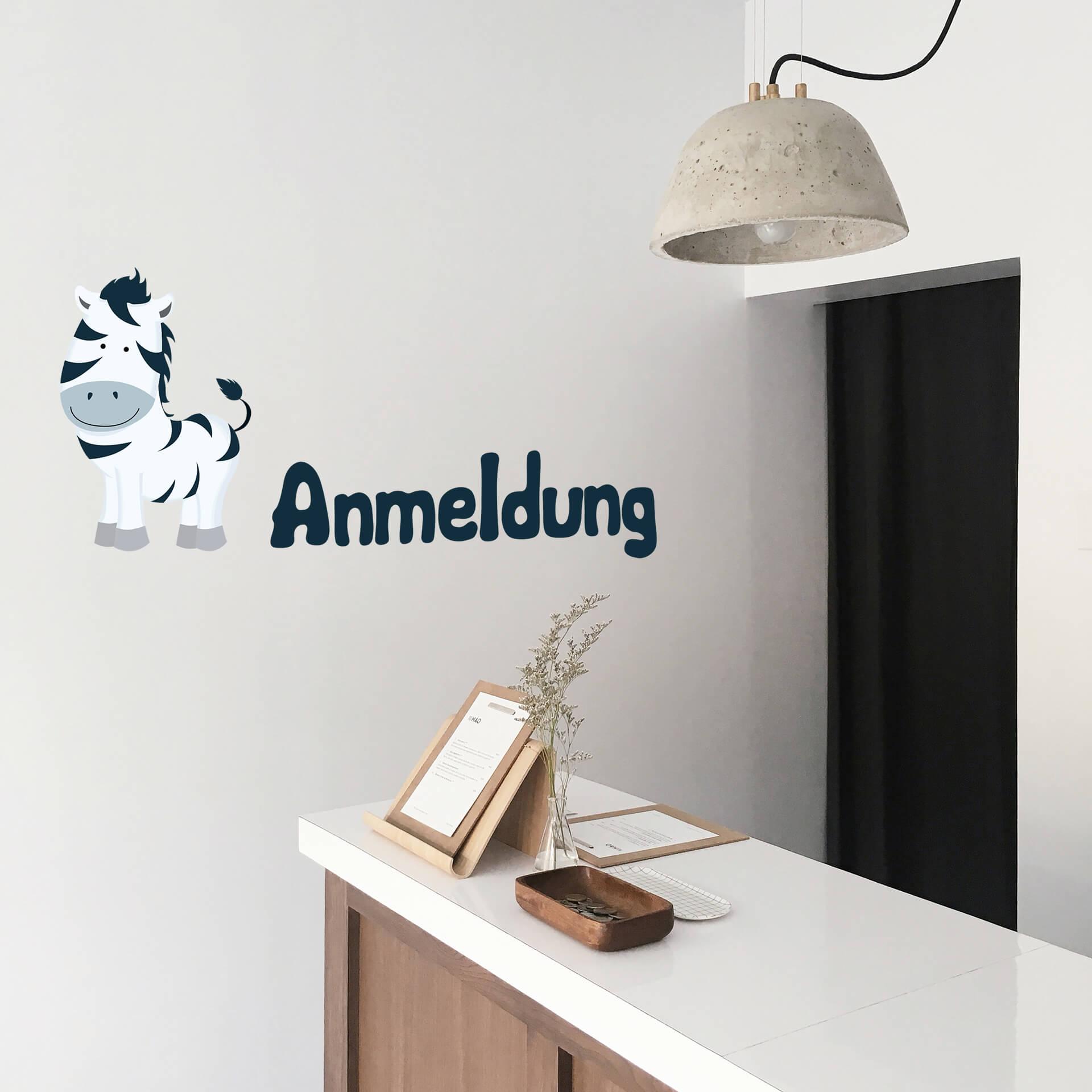 Wandtattoo Anmeldung Babyzebra