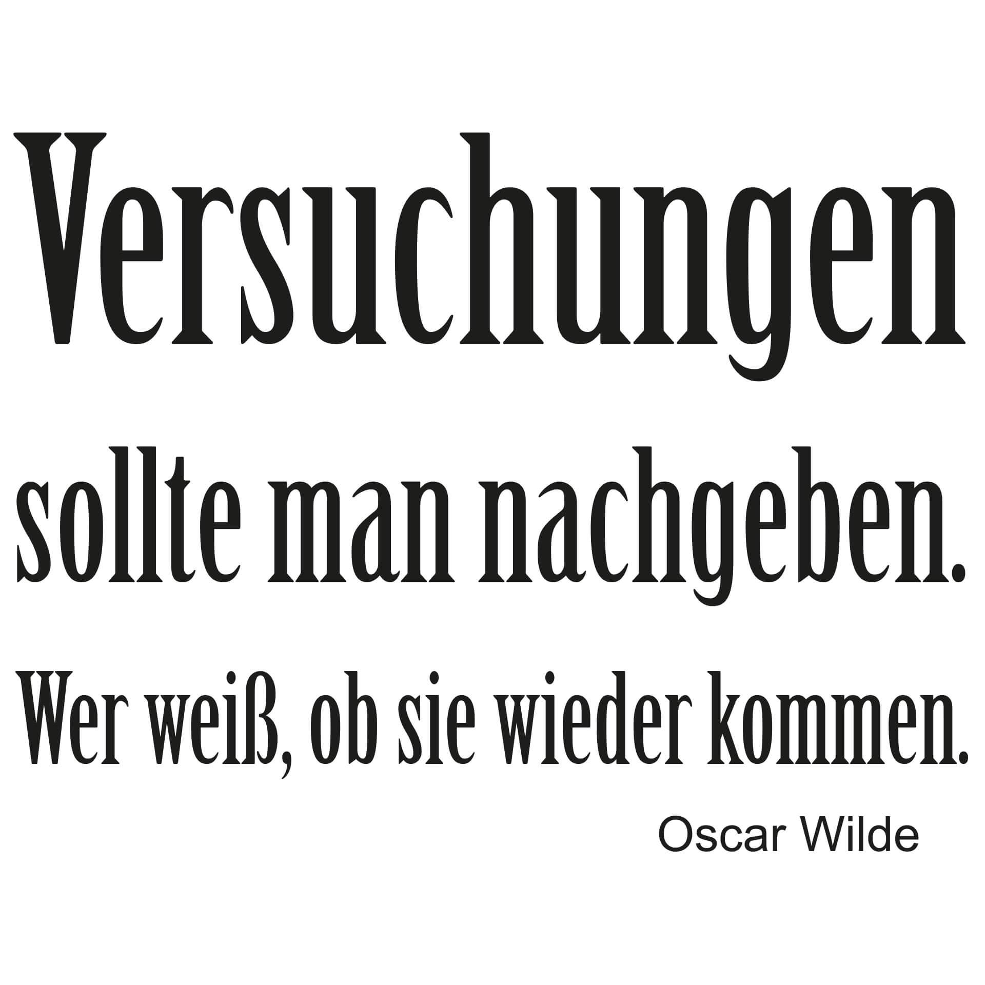Wandtattoo Versuchungen sollte man nachgeben...