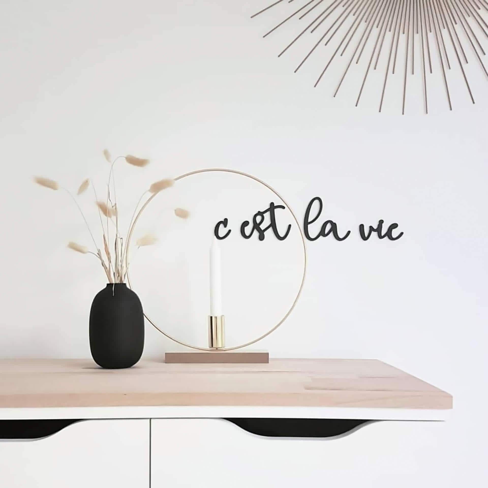 MDF - Trædekoration - C'est la vie