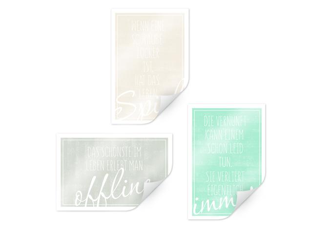 Poster Das Leben genießen - Set (3-teilig)