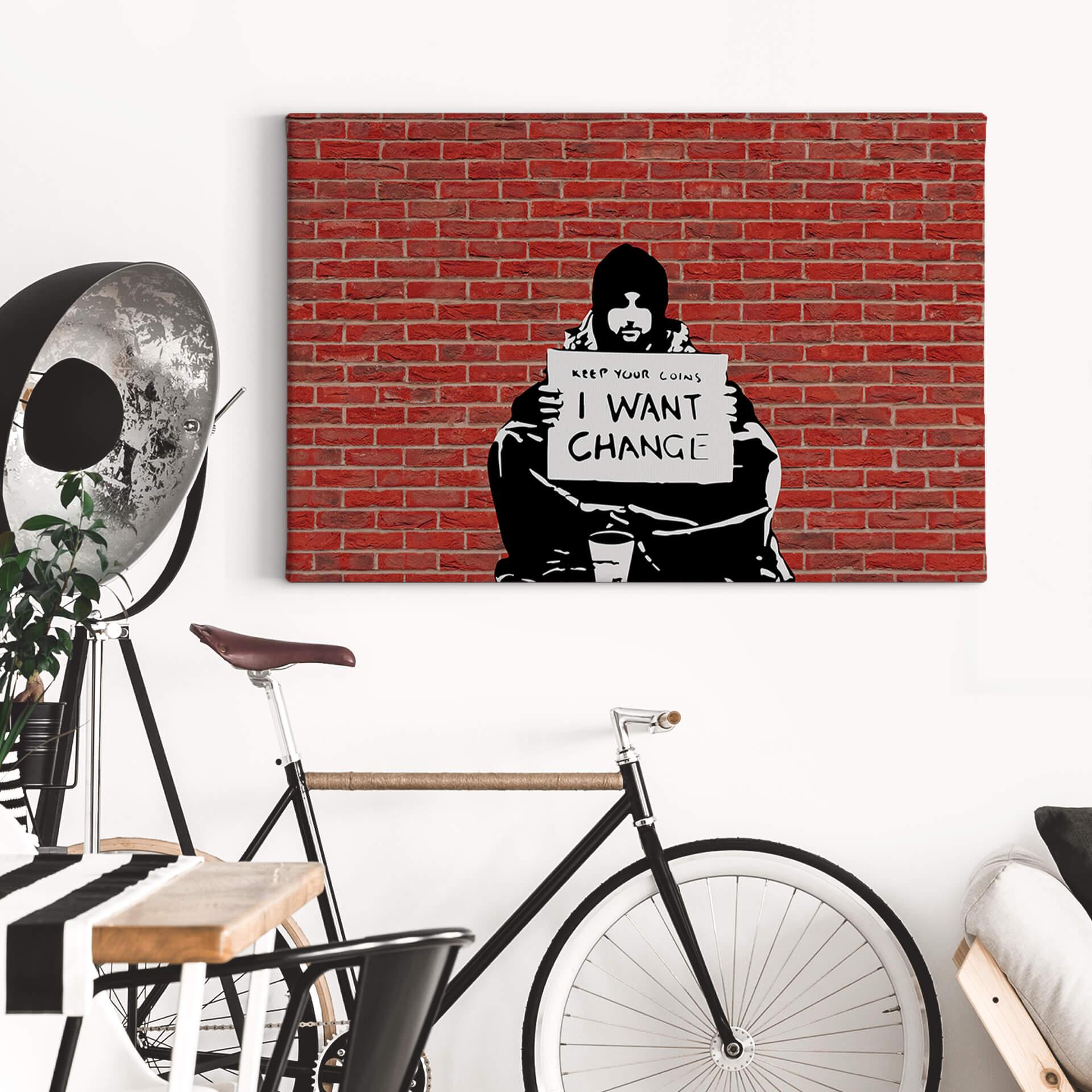 Lienzo Banksy - Guardar monedas