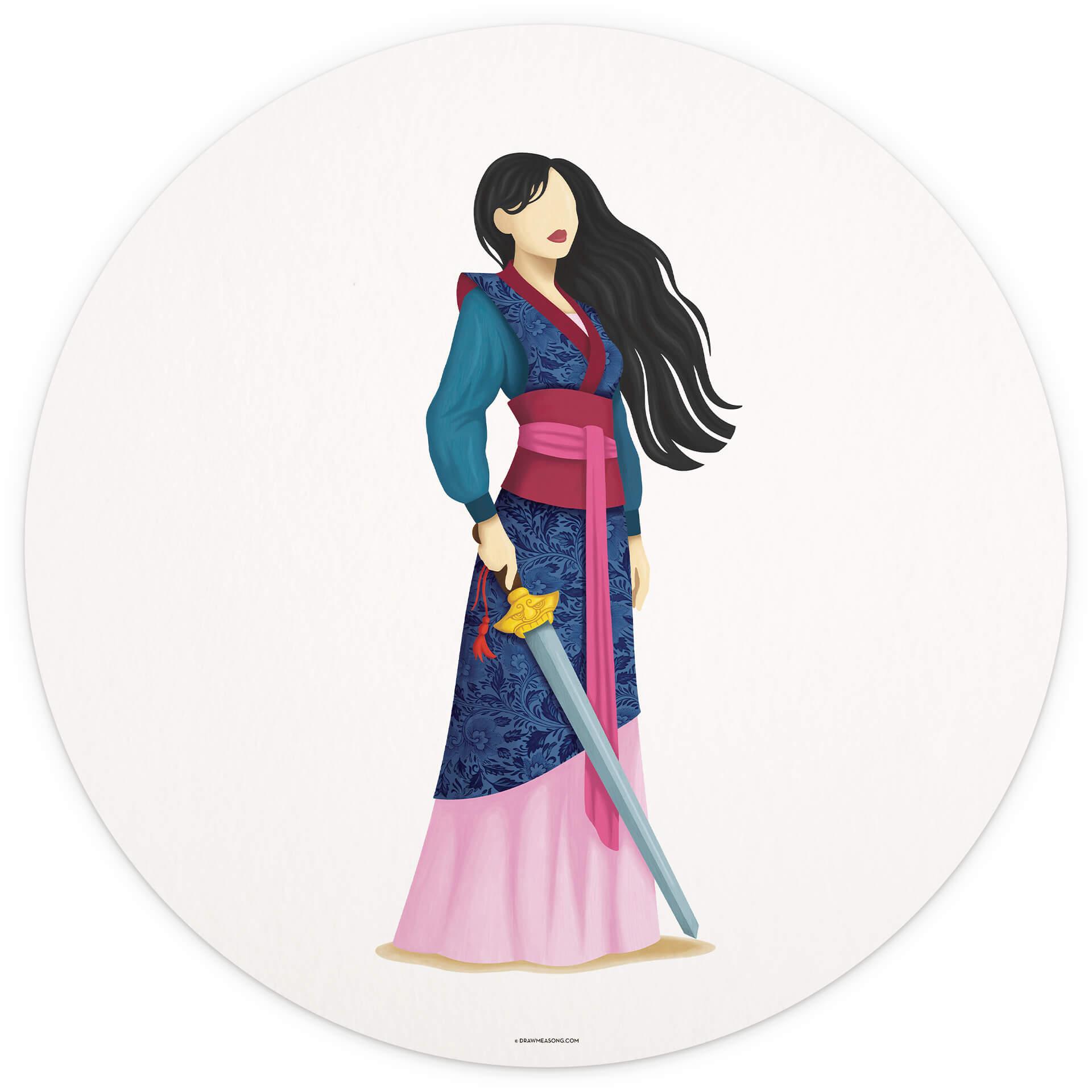 Behangcirkel Tohmé - Mulan - vliesbehang/zelfklevend vliesbehang
