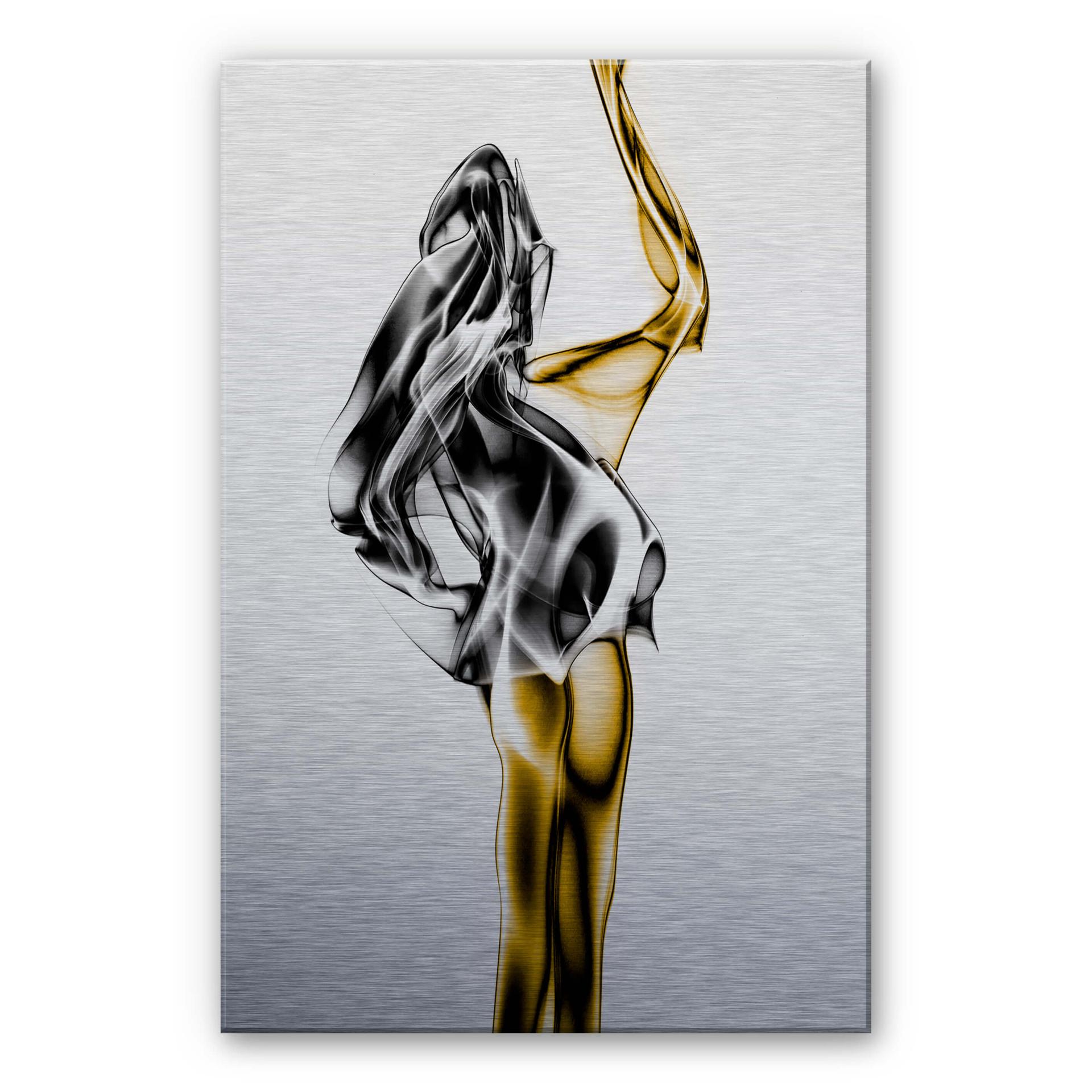 Alu-Dibond med sølveffekt - Marini - Gold and silver – print på aluminium (Alu-Dibond)