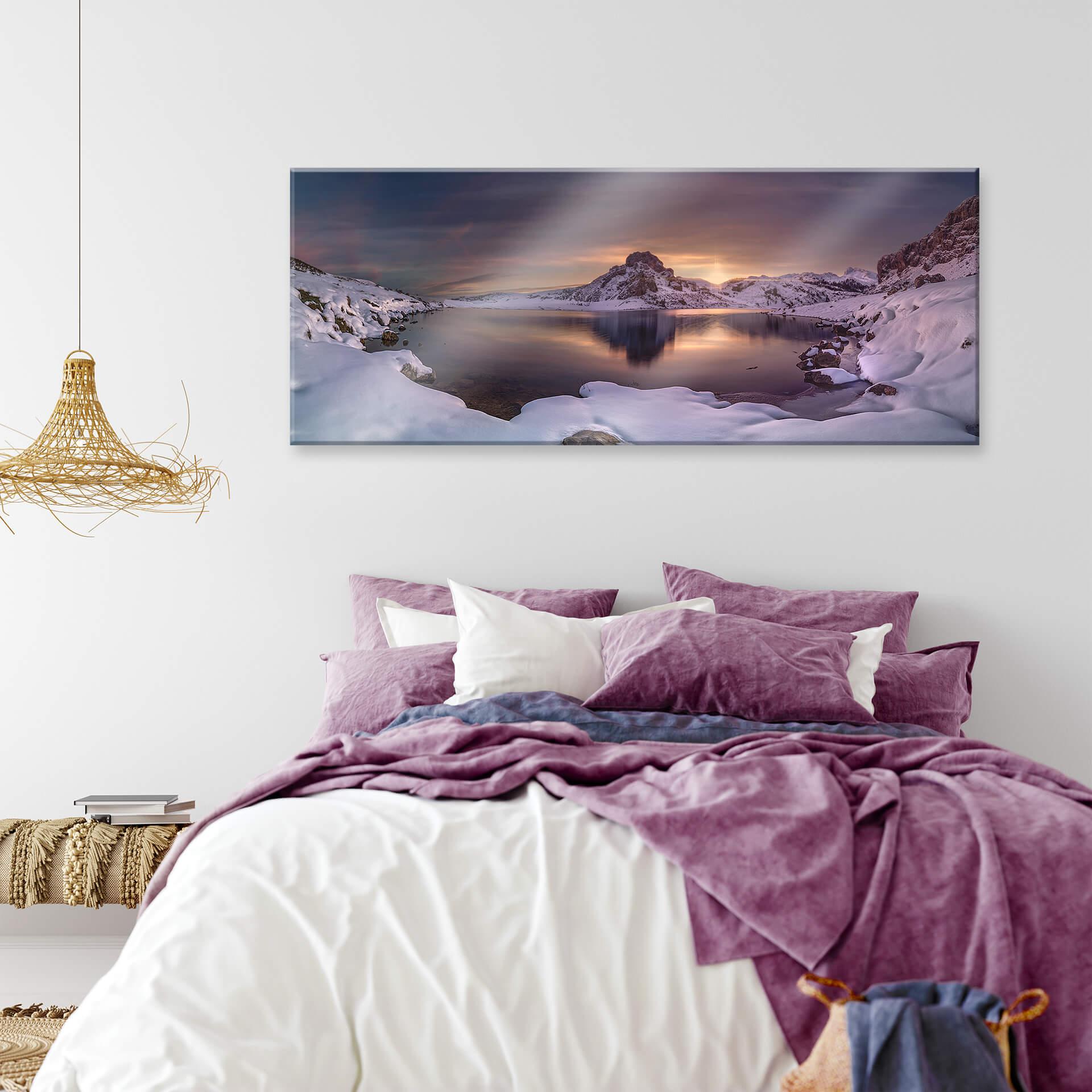Acrylglas Cuadrado - Golden Pond - Panorama