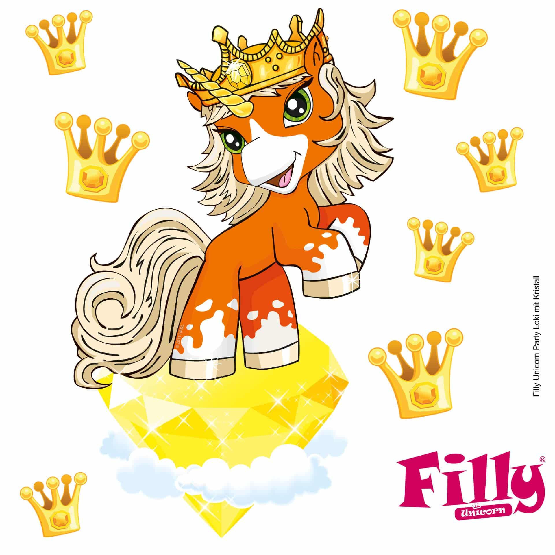 Wallsticker Filly Unicorn Party Loki