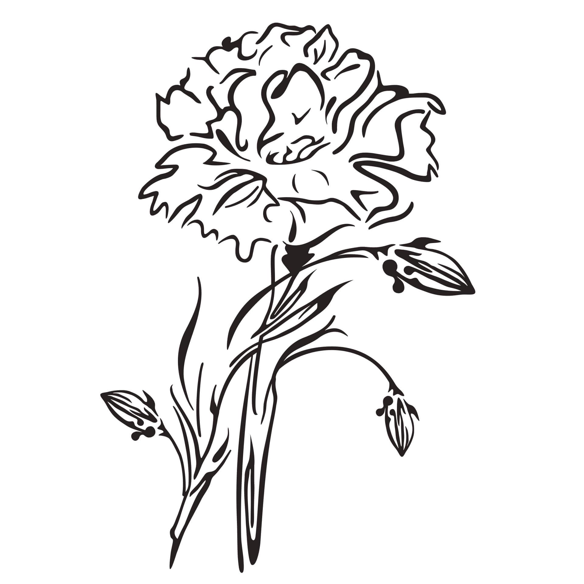 Muursticker Bloemensymbool