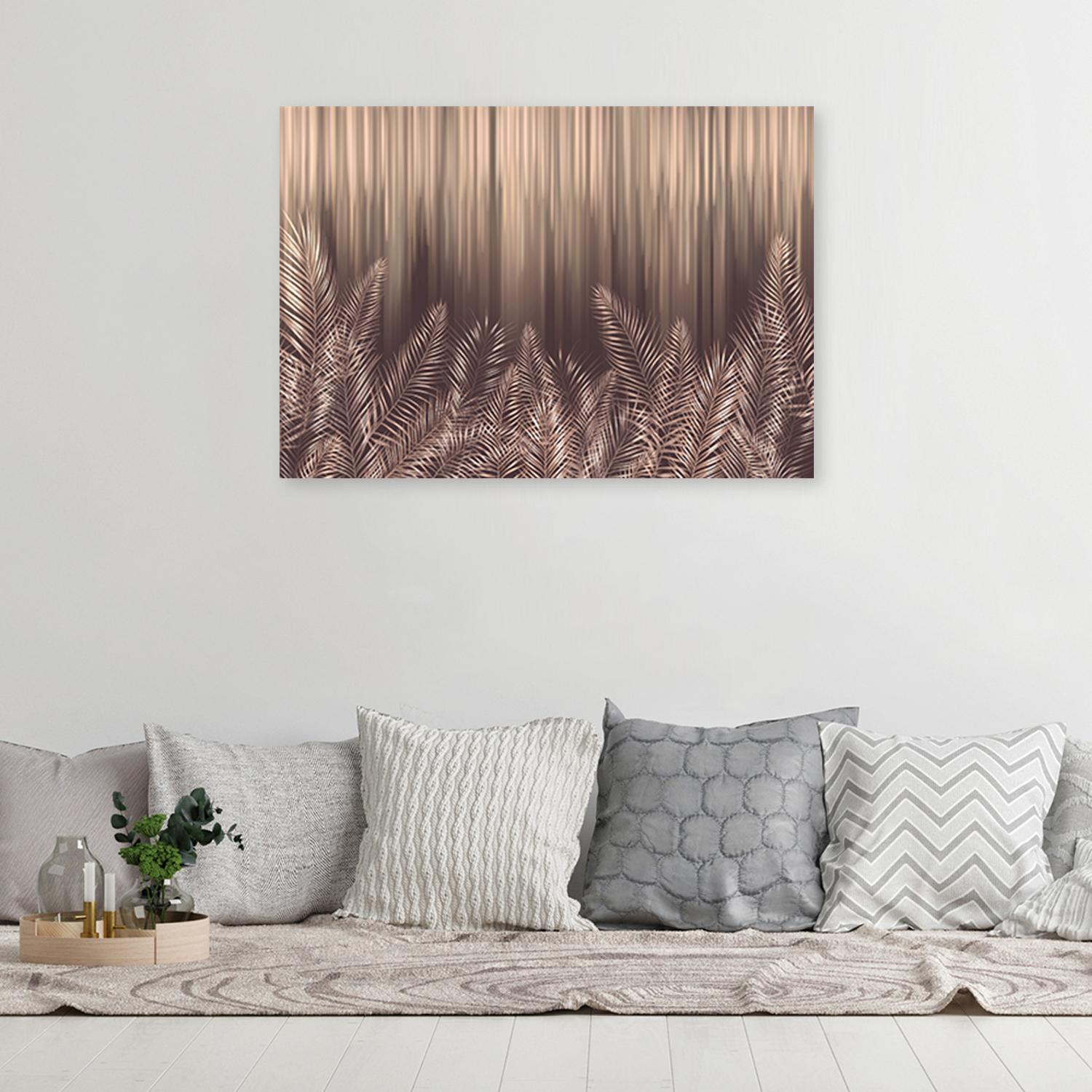 Canvasbillede, Eksotiske 3D palmeblade