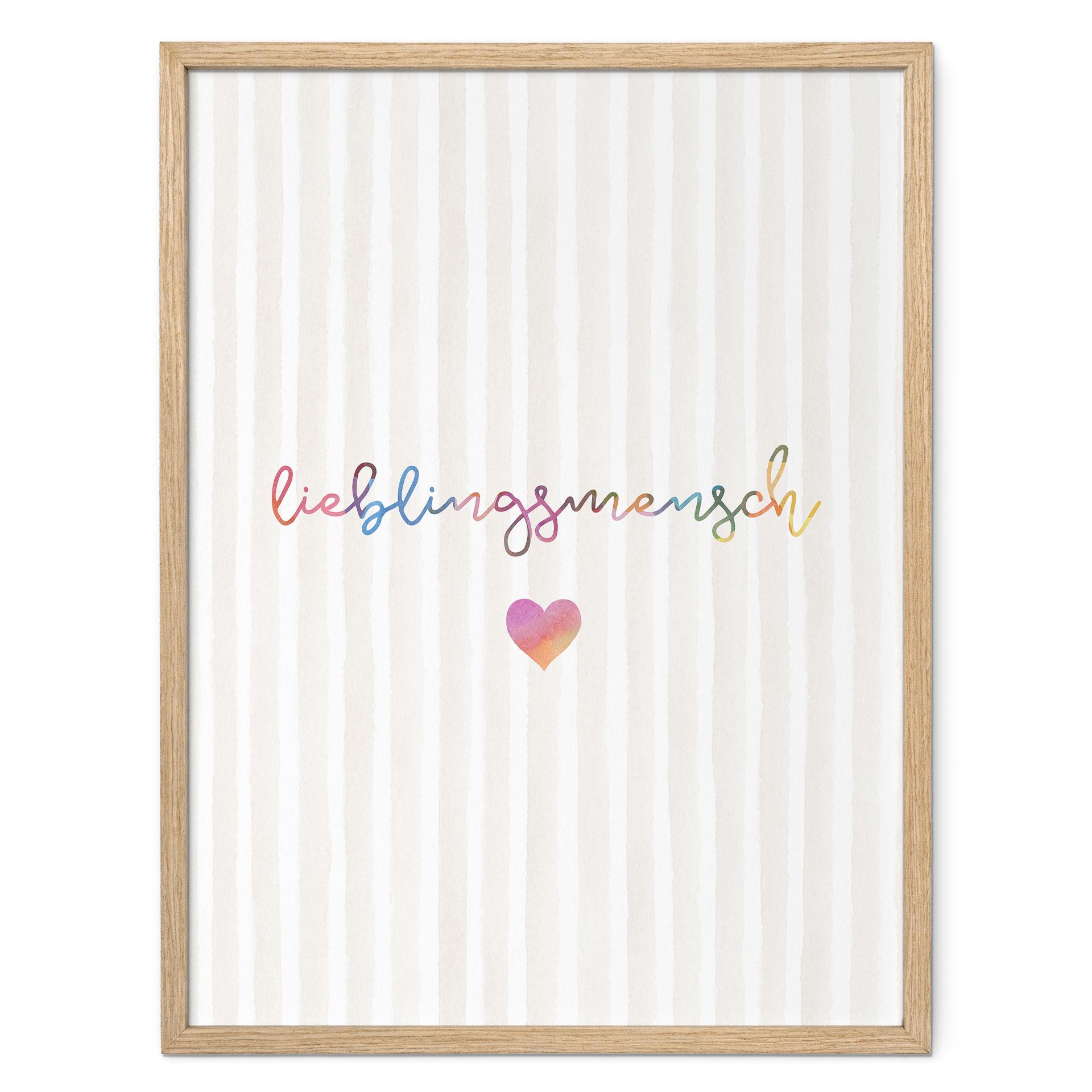 Typografi Plakat favoritperson med et hjerte