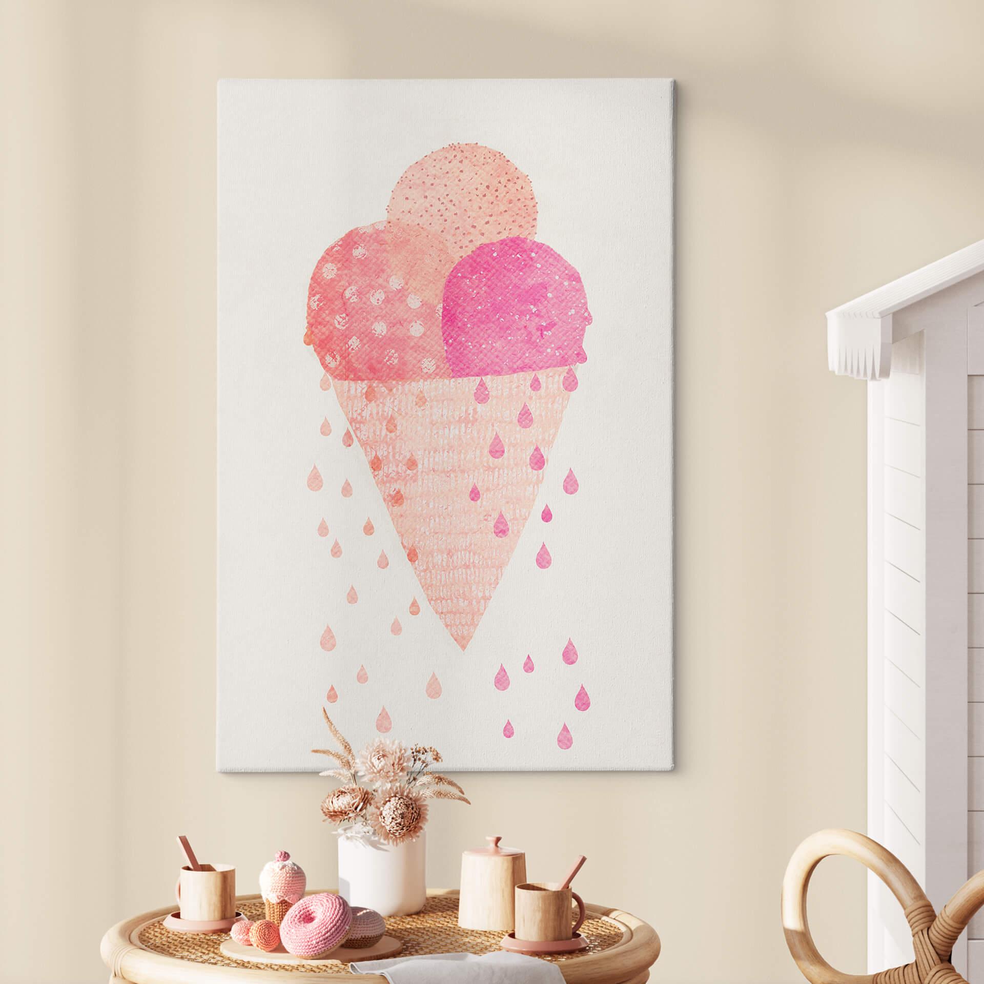 Lærredsprint - Treechild - Ice Cream in Summer
