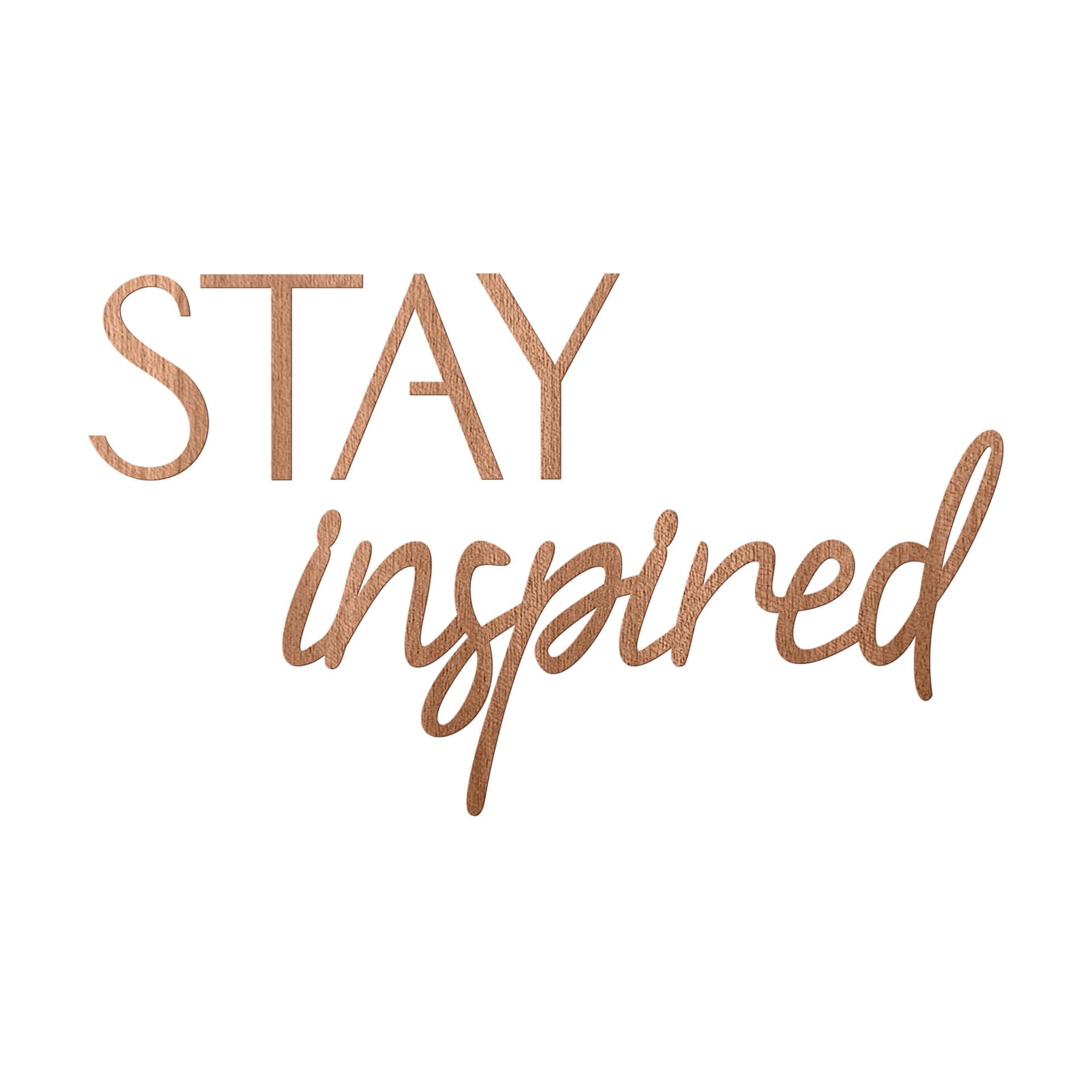 Decoro in legno Stay Inspired