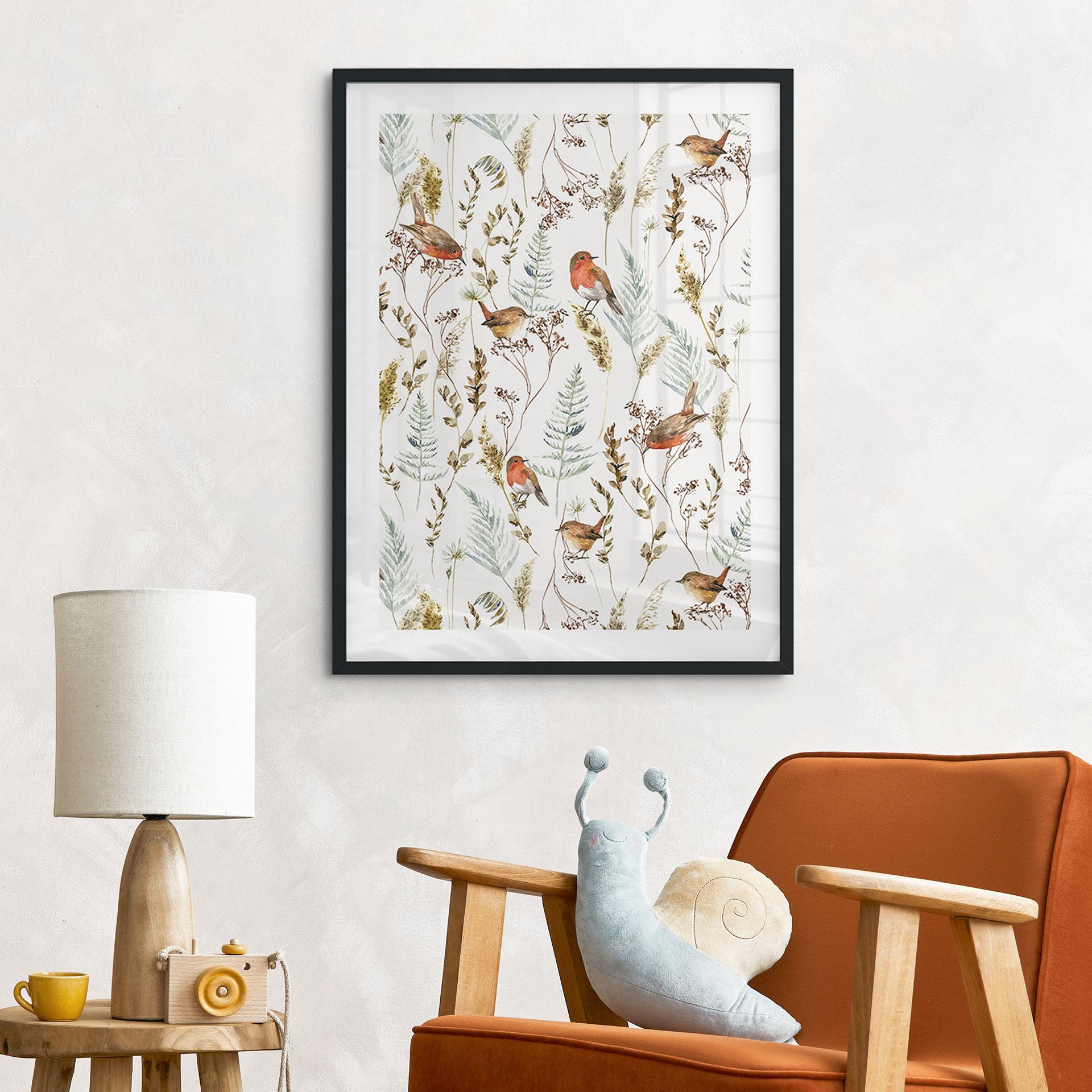 Poster Passeri e pettirossi - UN Designs