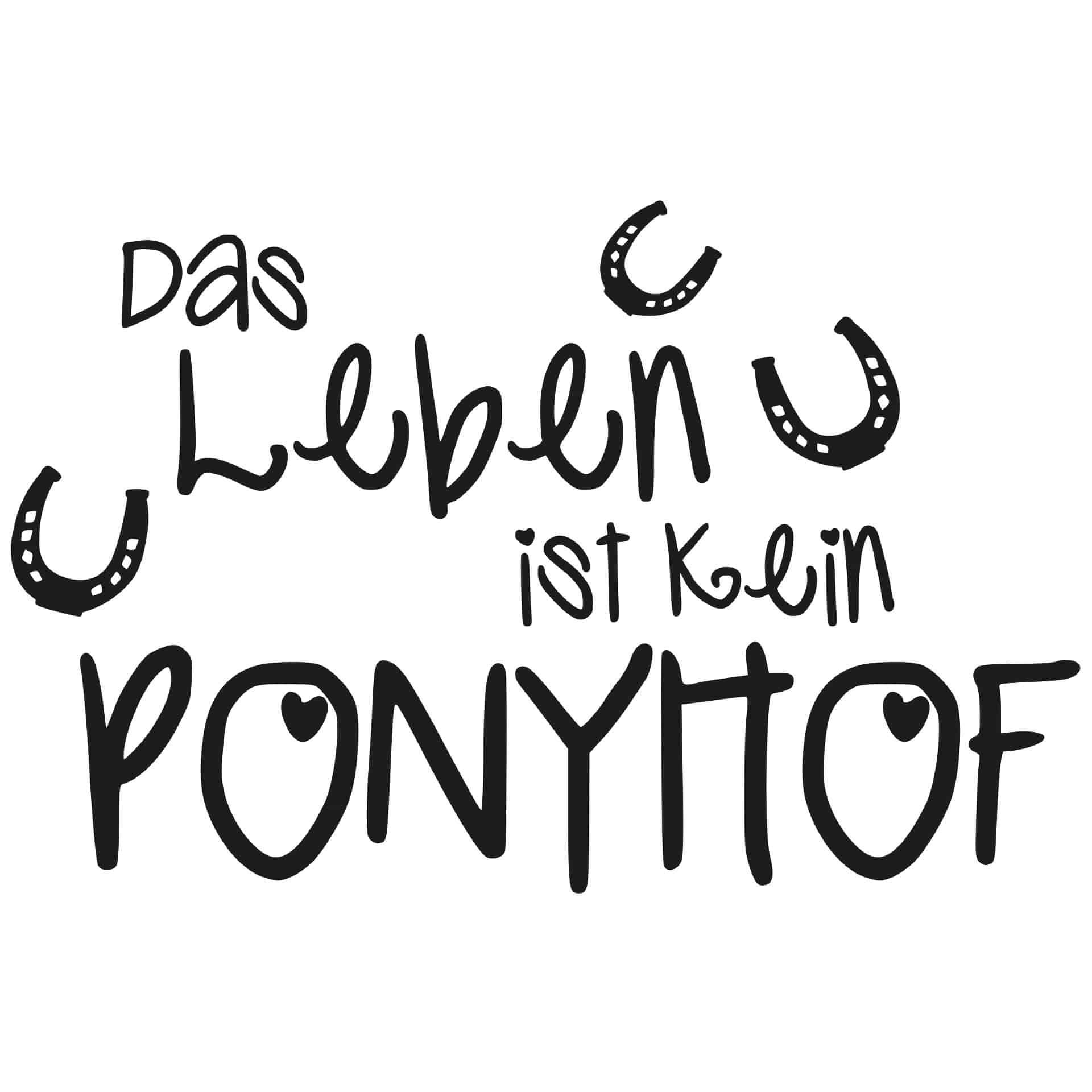 Wandtattoo Das Leben ist kein Ponyhof 1
