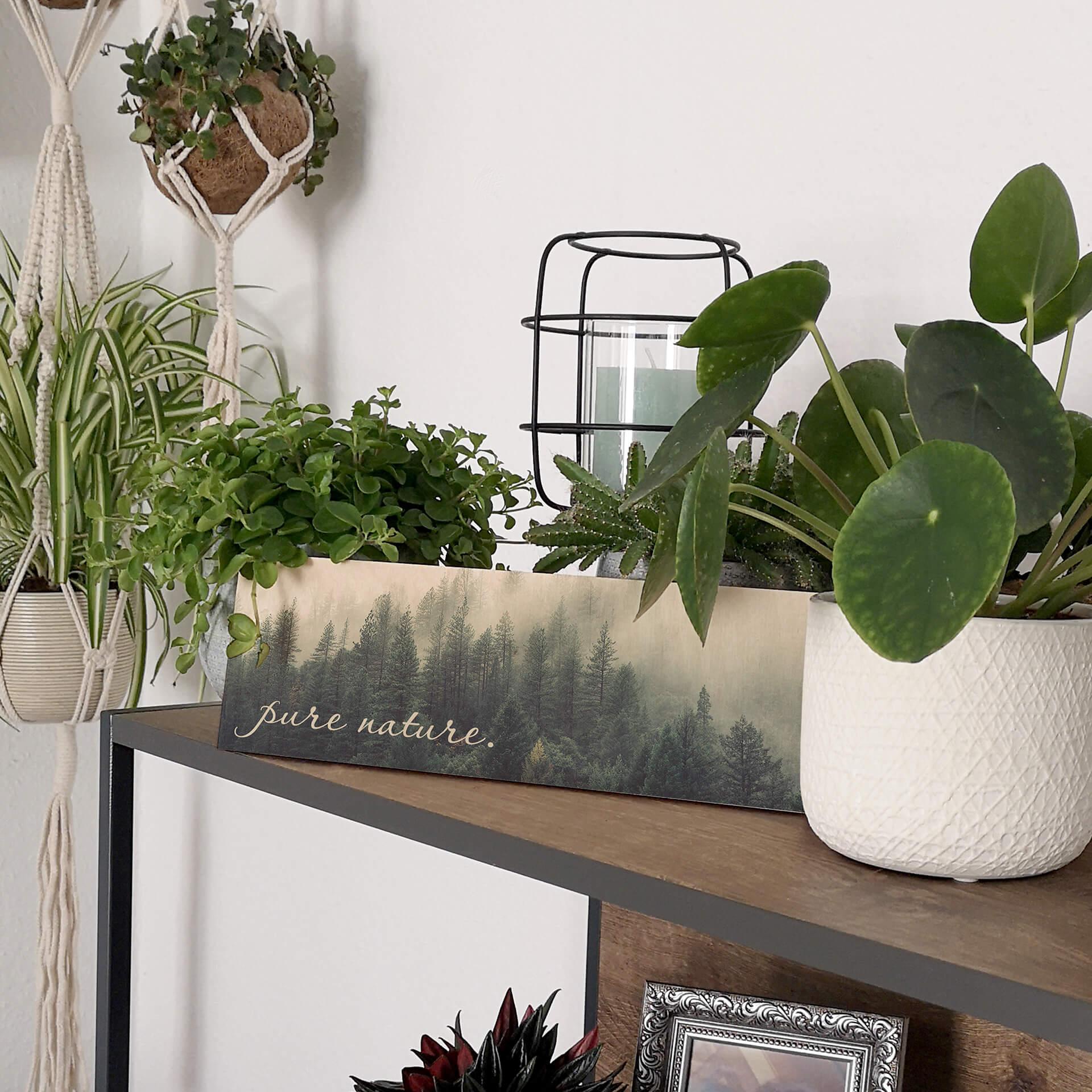 Houten Bordje - Pure Nature