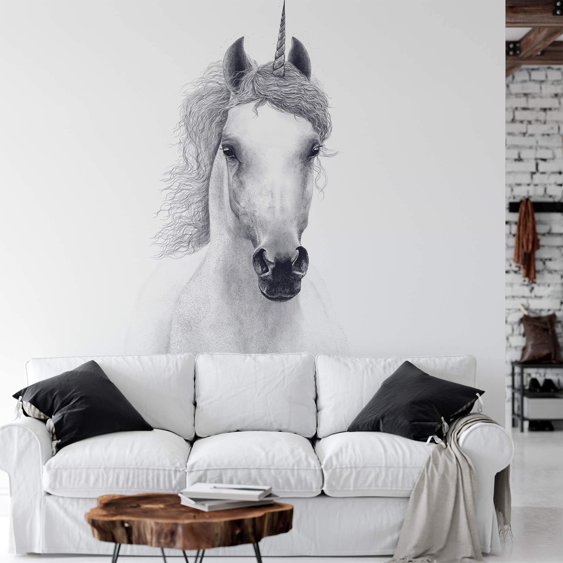 Fototapet Korenkova - White unicorn