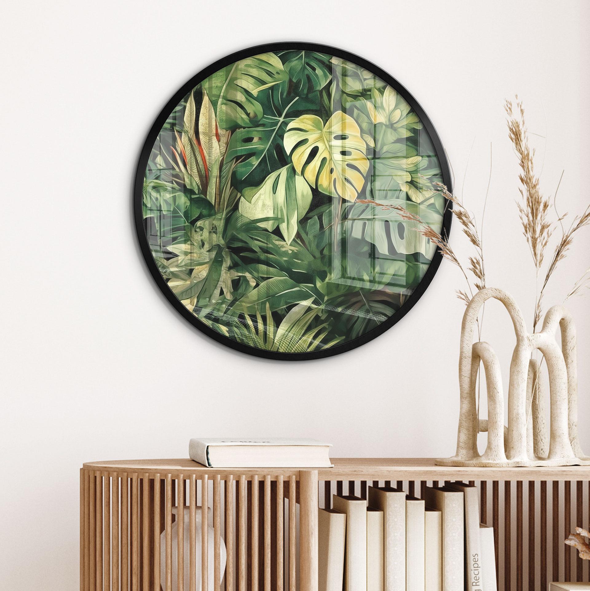 Plakat med jungleplanter - Jaszke - Round