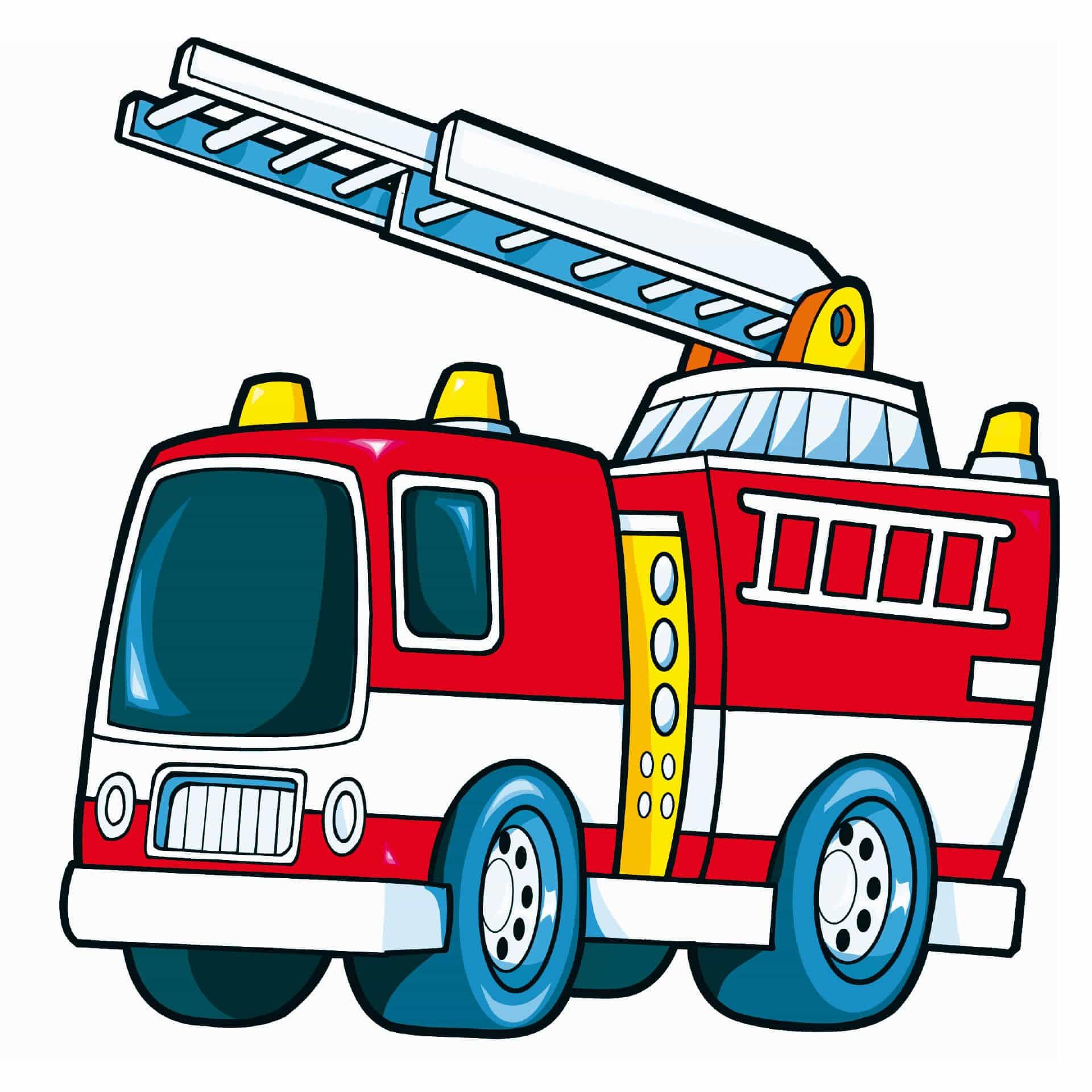 Muursticker Brandweerauto