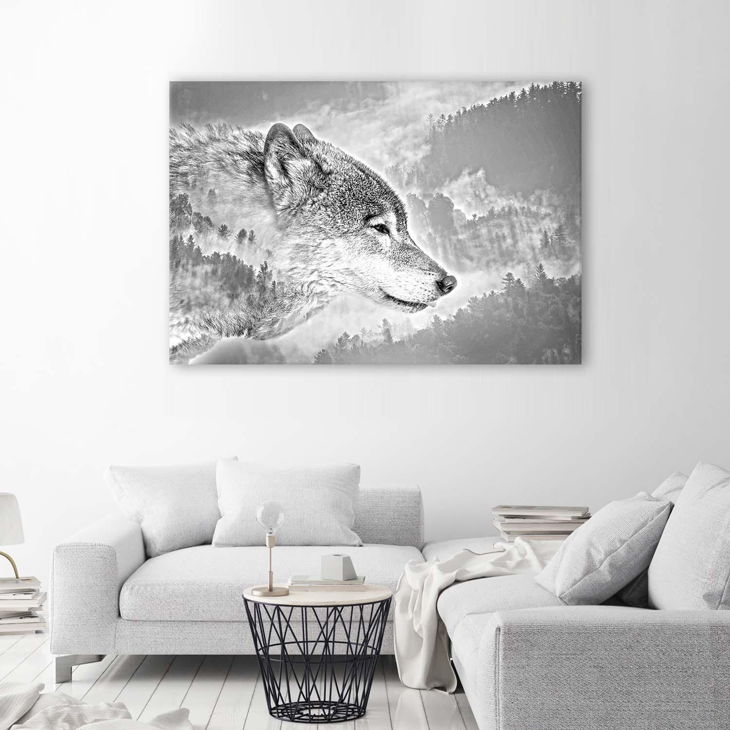 Canvasbillede, Ulv natur dyr