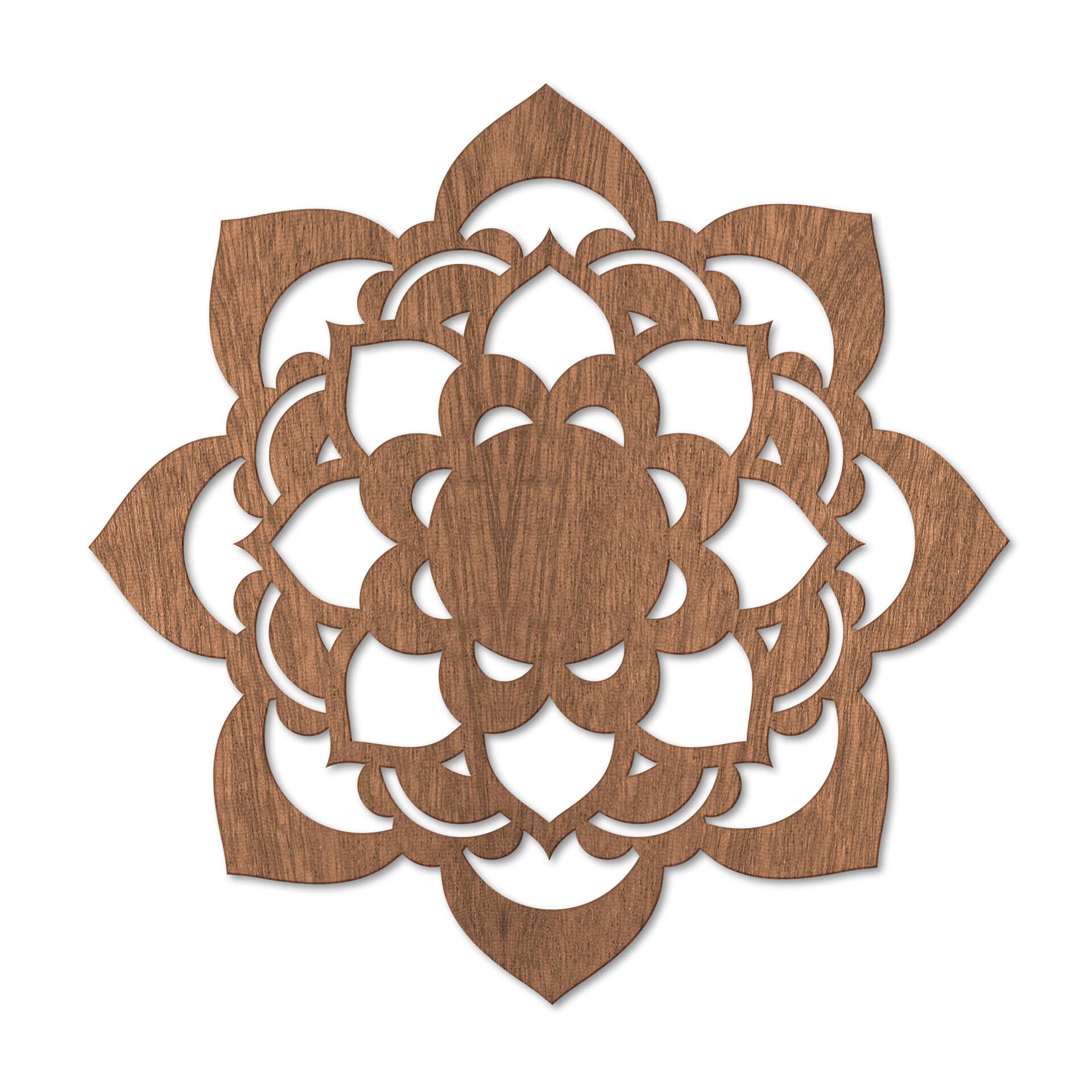 Decoro in legno - Mandala Lotus