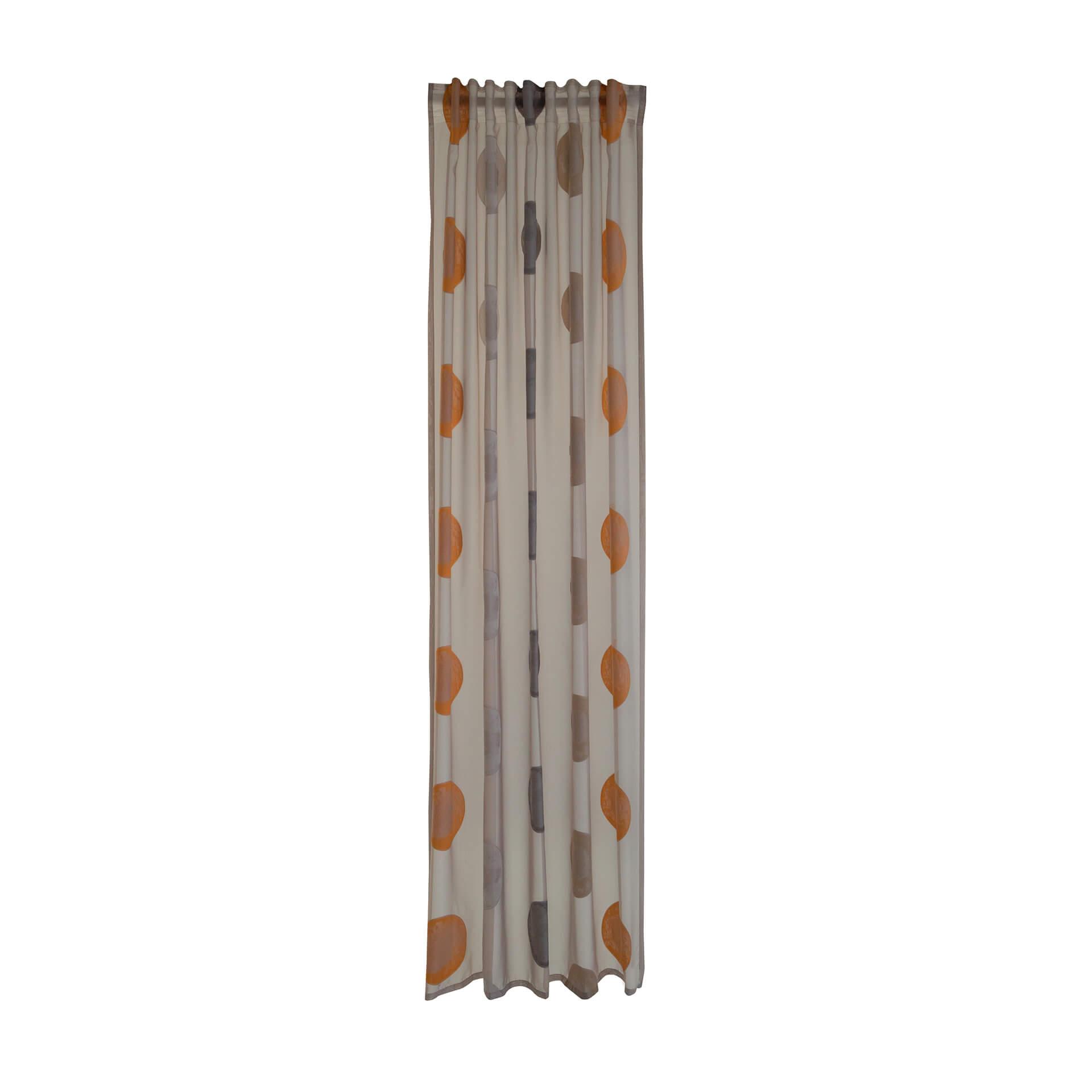 Homing Vorhang mit verdeckten Schlaufen Kaleo grau, terra -  2.45 x 1.4 m