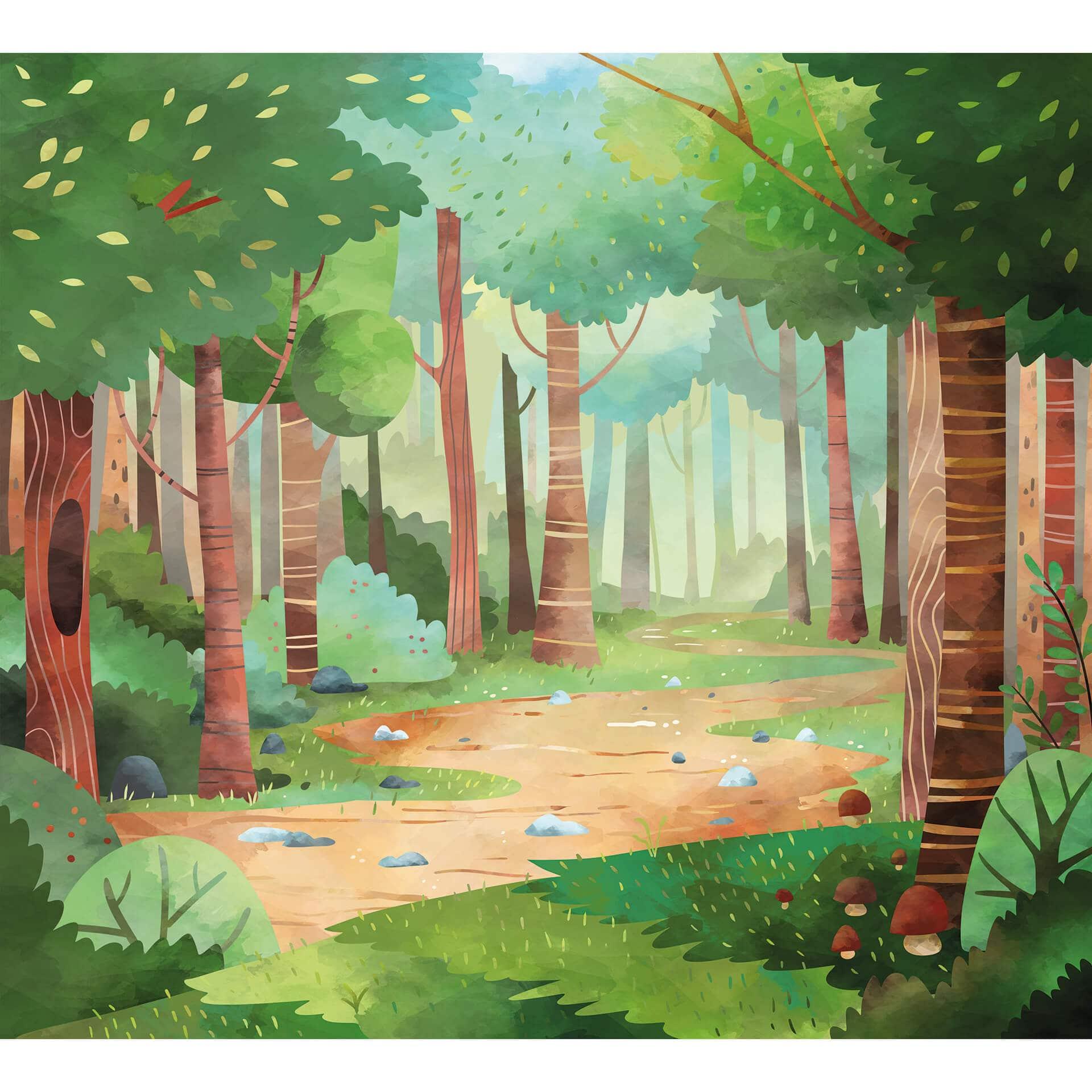 Fotobehang Forest Road - DigitalArtsi