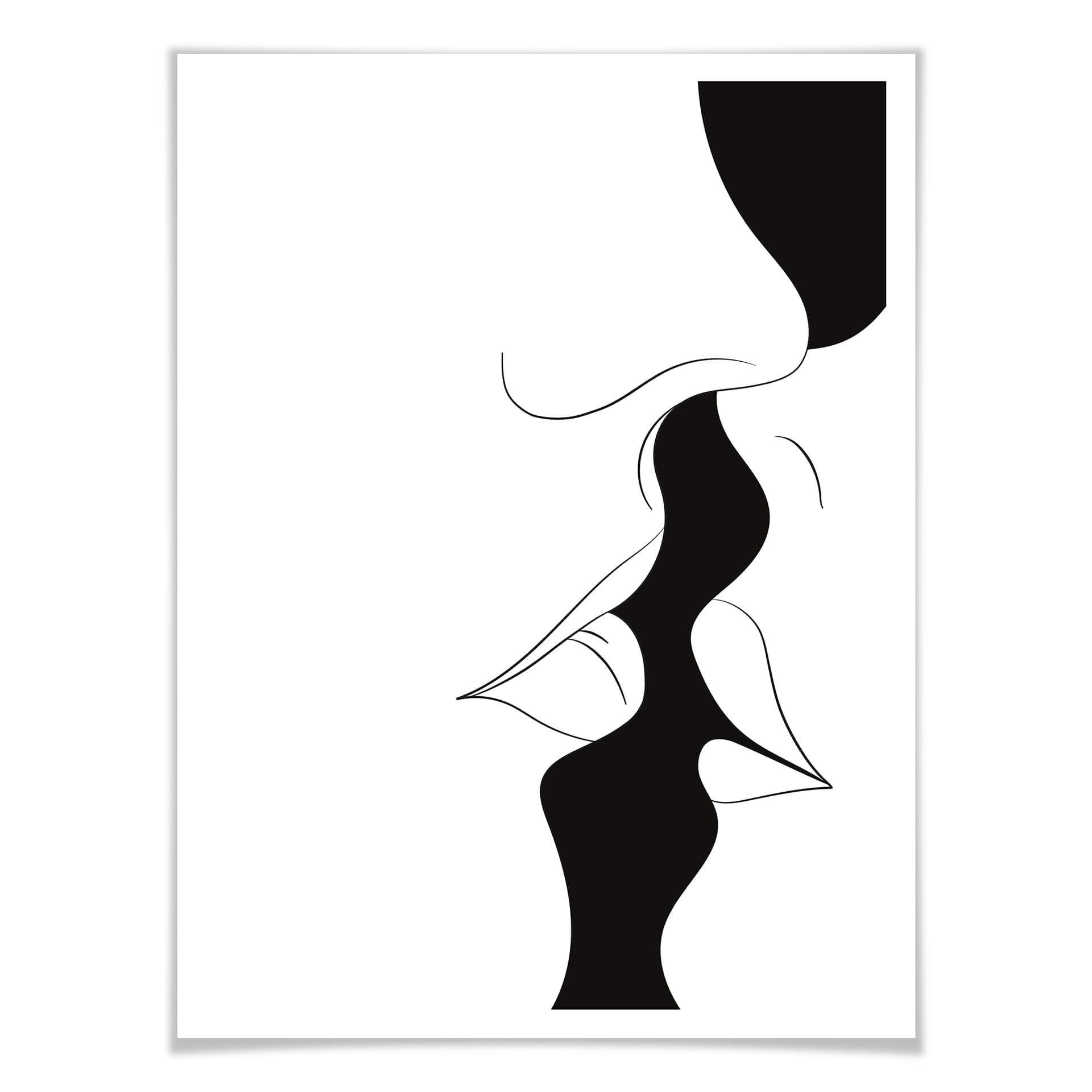 Plakat Nordic Creators - Biały Pocałunek