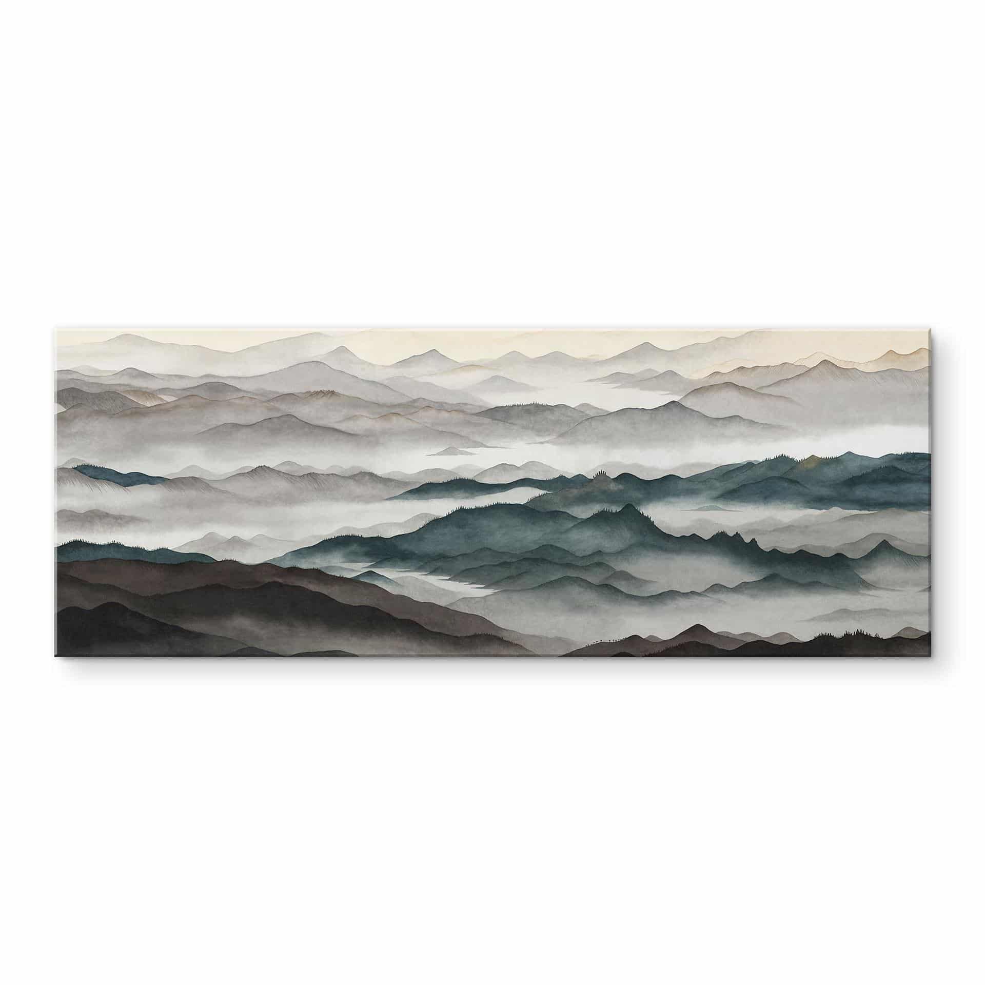 Stampa su Acrilico Roerich Light - Paesaggio Montano Nebbioso - Sir Edward x Grigory Gladarev - Panorama