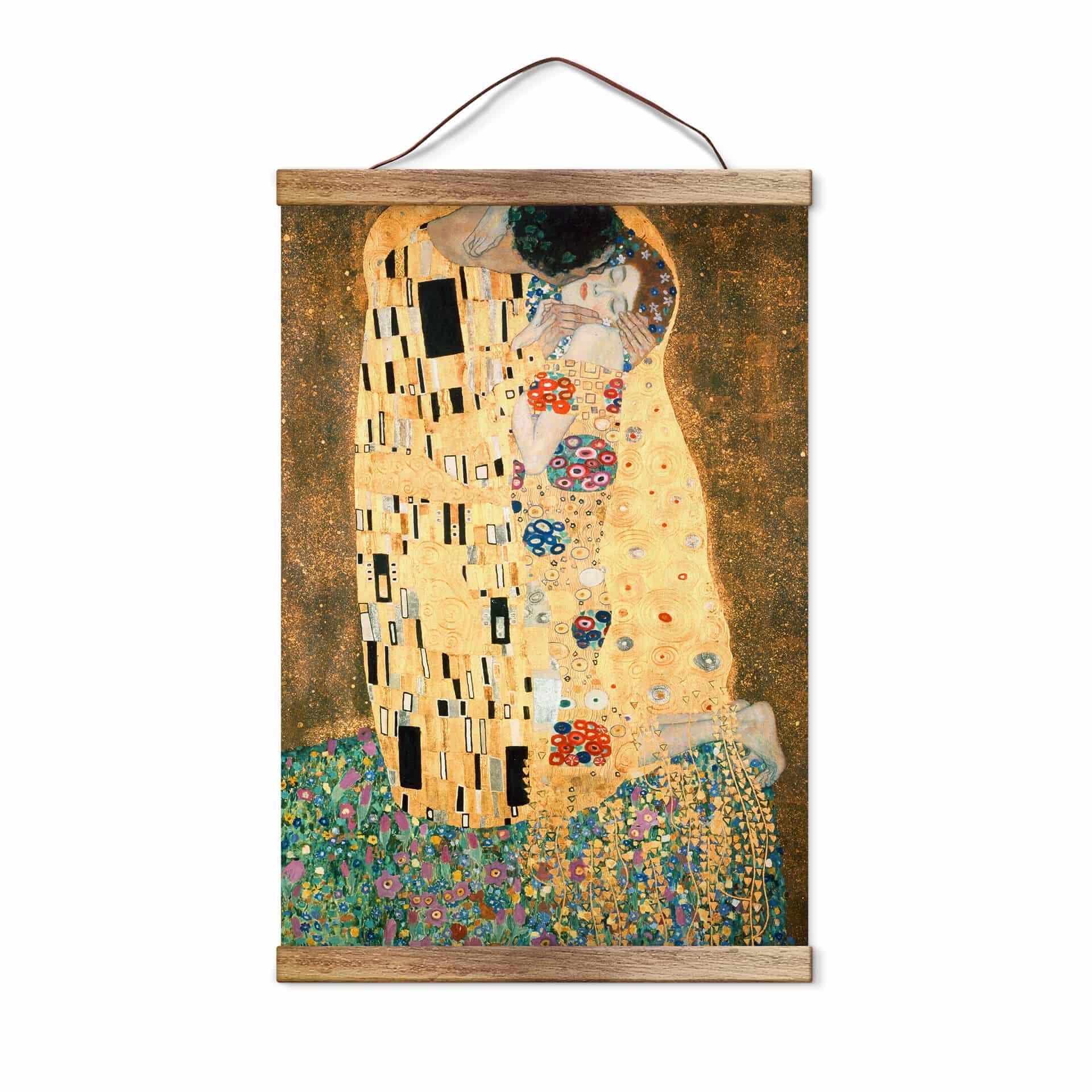 Tekstil plakat Klimt - Kysset