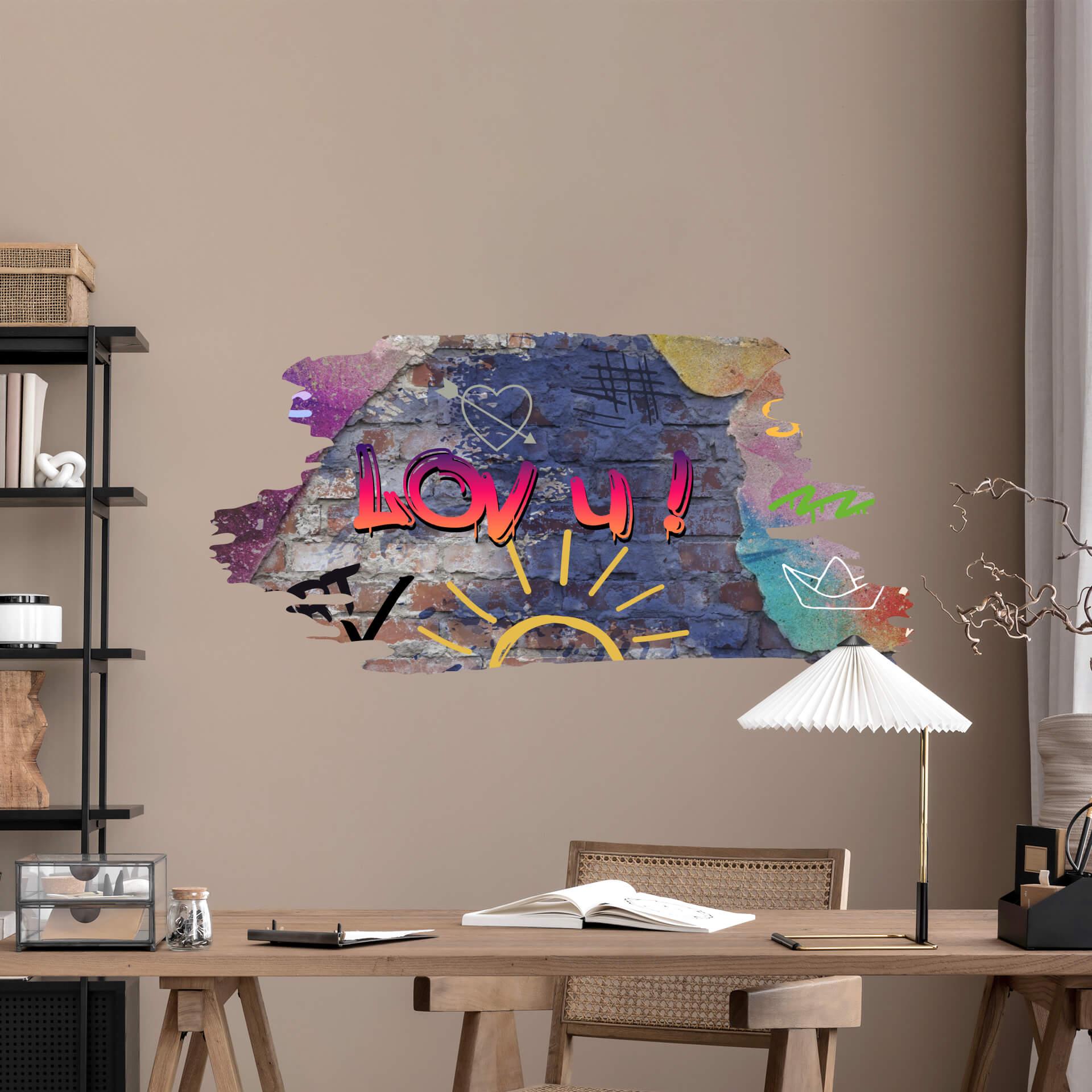 Wallsticker Graffiti med din egen tekst - personlig