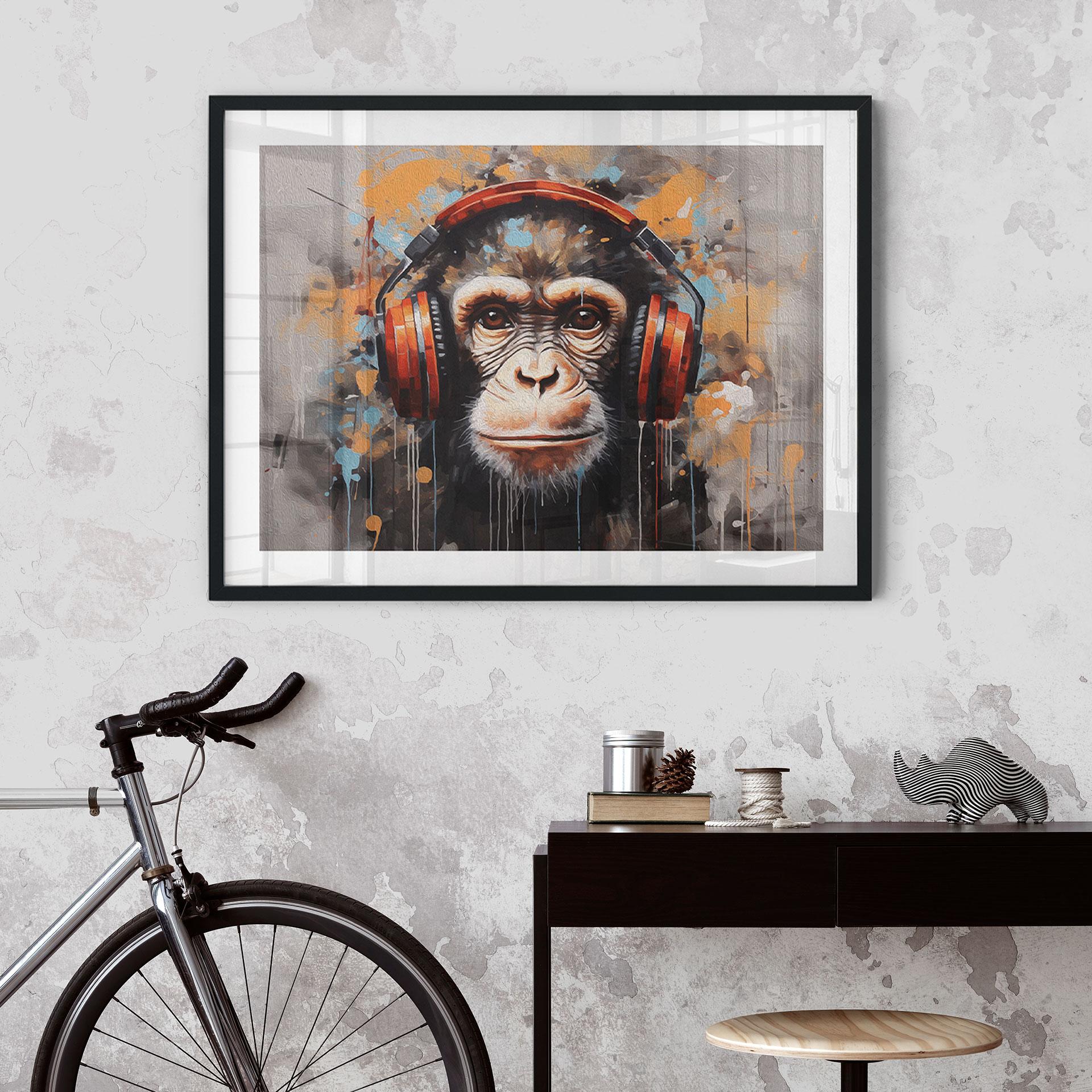 Plakat DJ-abe med hovedtelefoner - Magnusson
