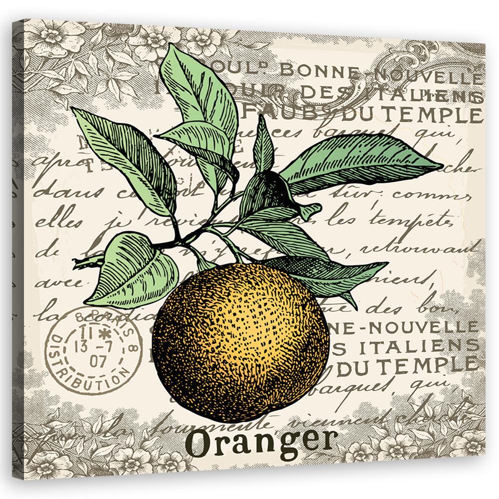Canvasbillede, vintage orange