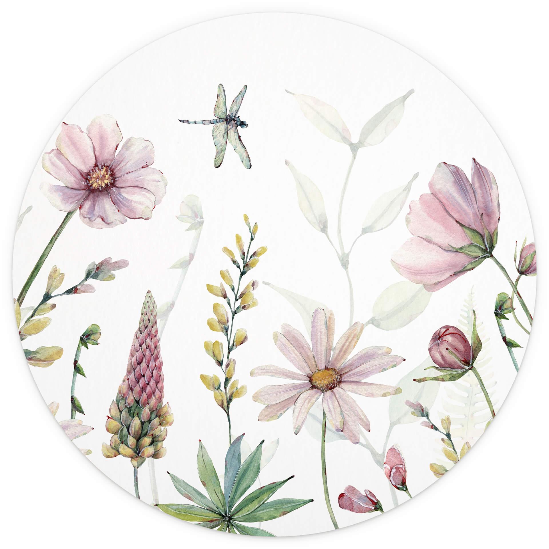 Behangcirkel Sir Edward - Magic Flowers - vliesbehang/zelfklevend vliesbehang