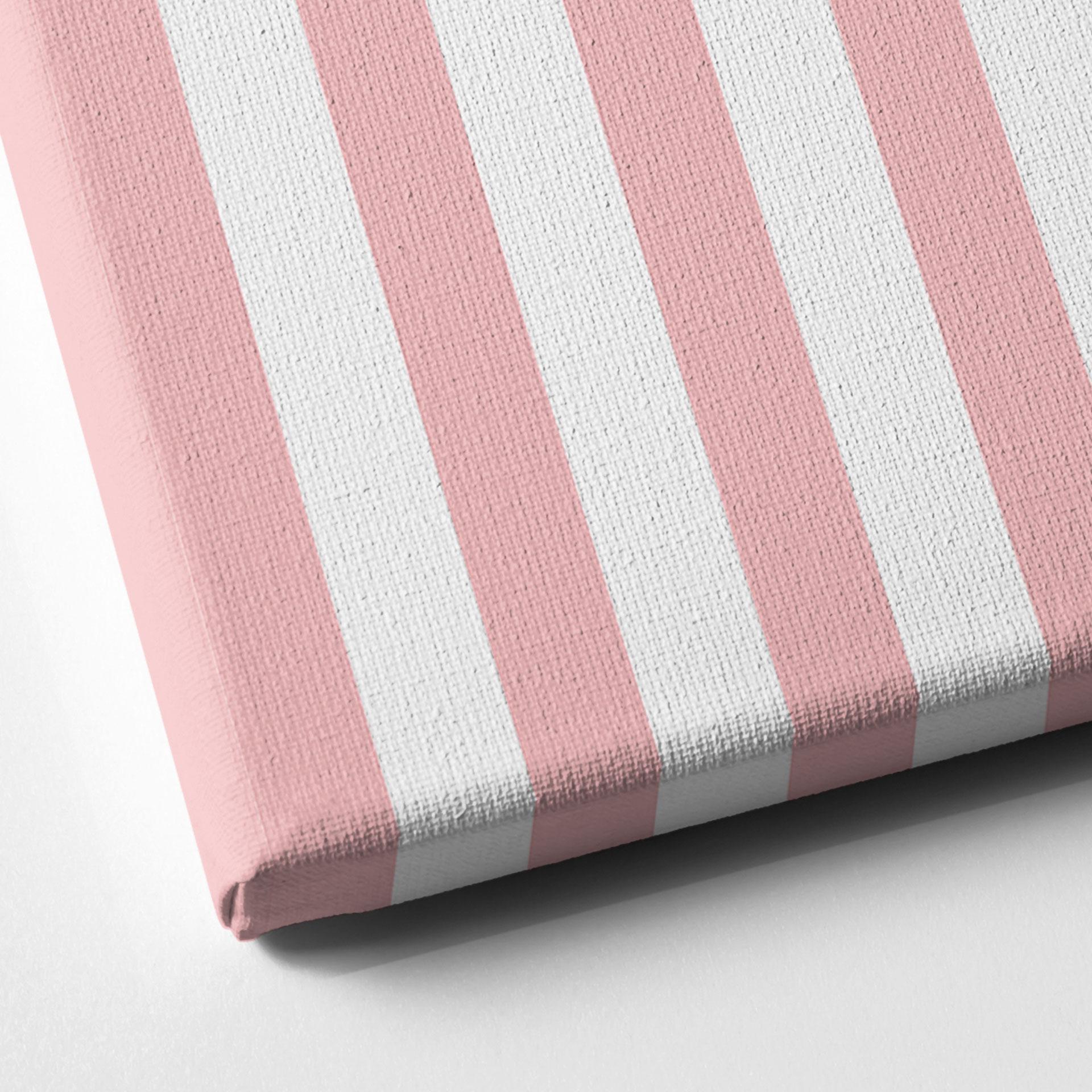 Personligt Canvasbillede med striber i pink
