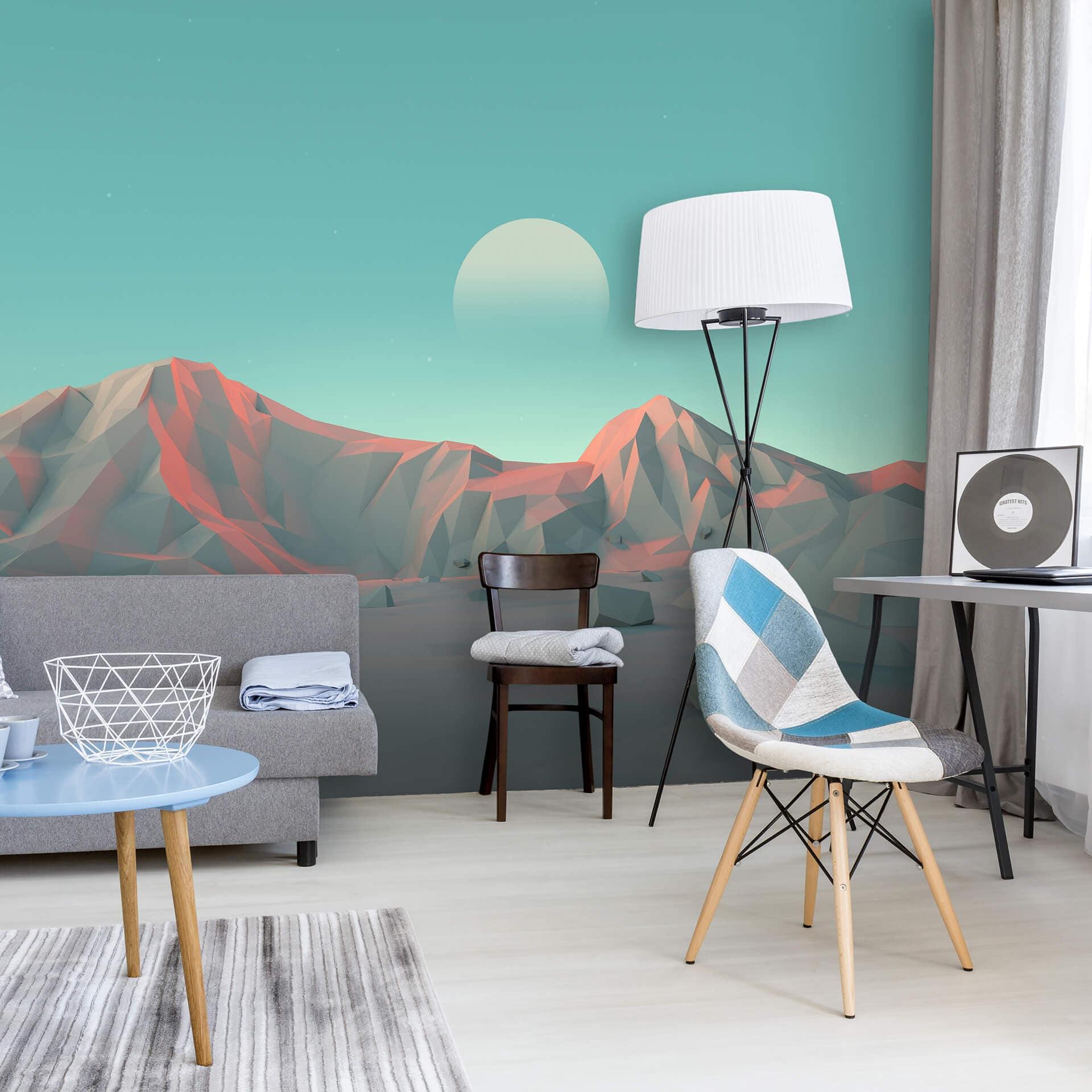 Fototapet - 3D - Bjerge