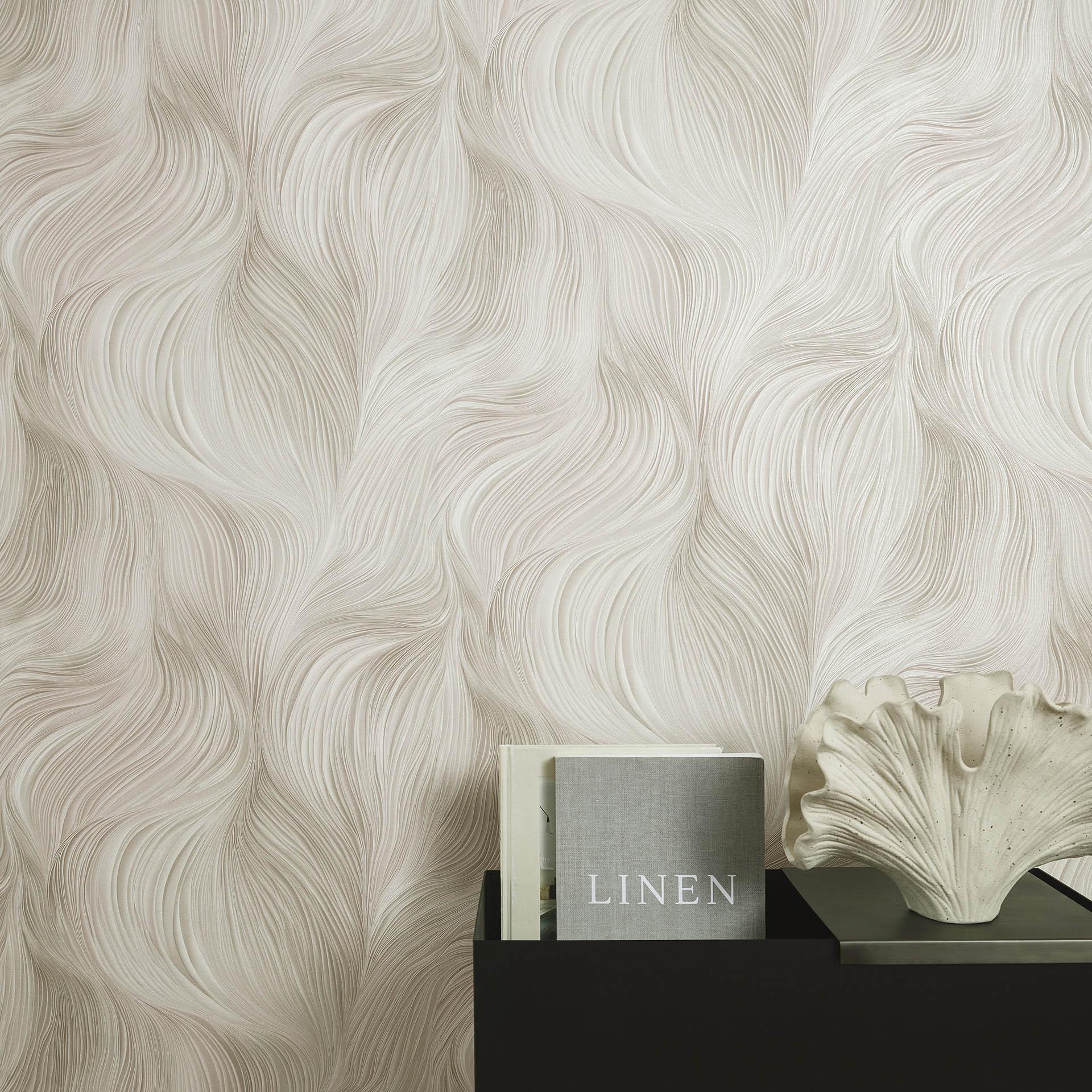 Guido Maria Kretschmer grafisk tapet Waves of Light Fashion for Walls 5 pink