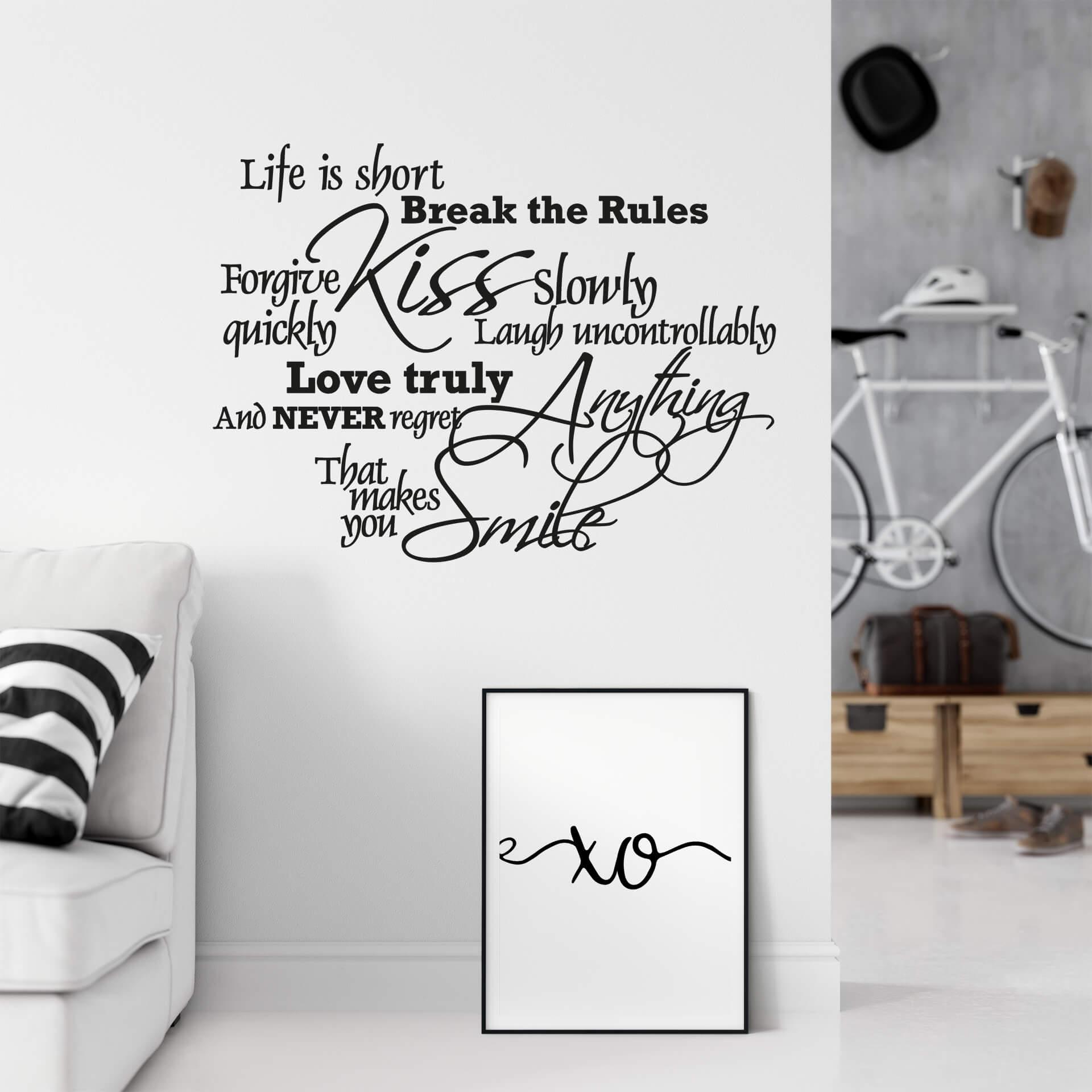 Wallsticker -  Life is short...