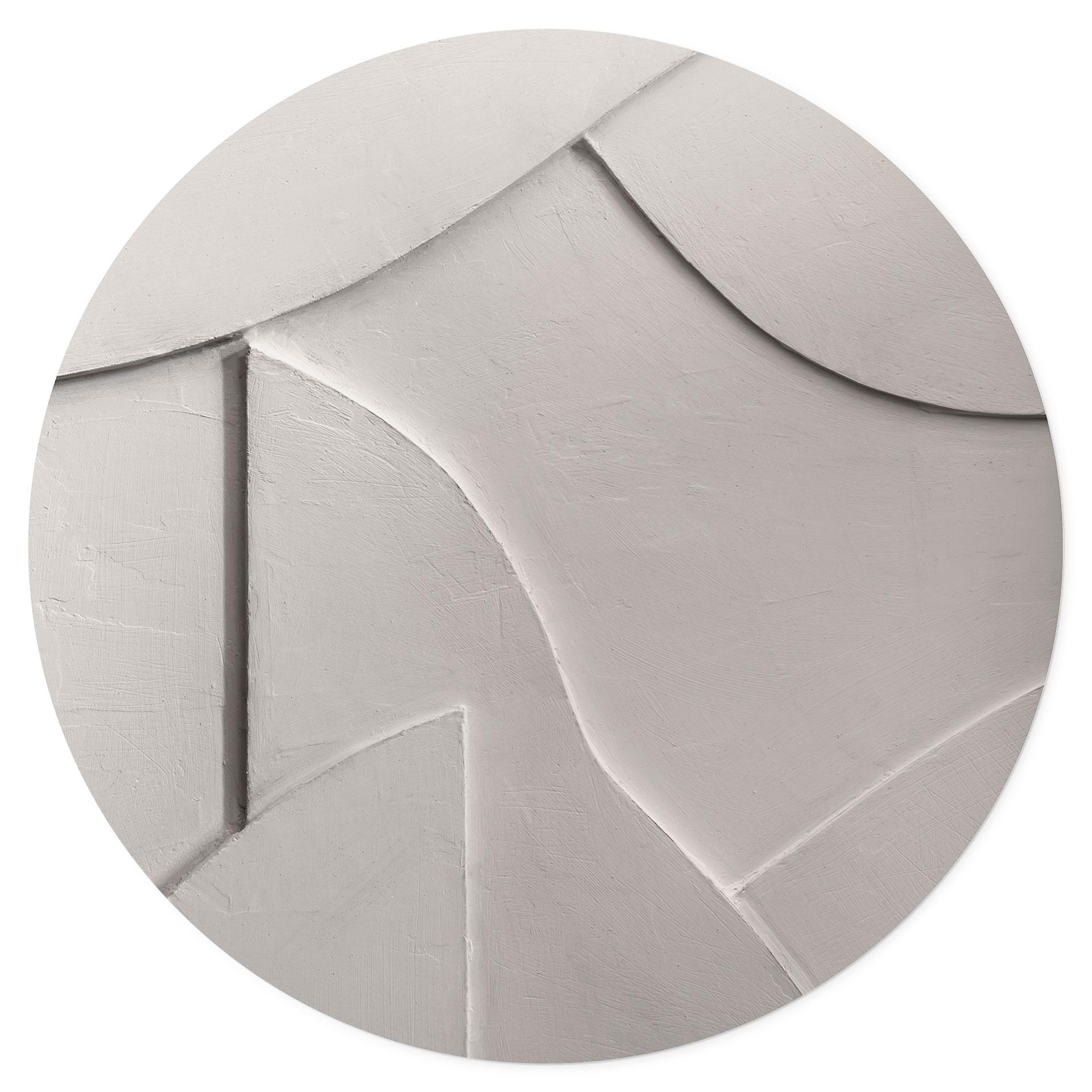 Adesivo murale Strutture astratte in morbido beige - Böhmer - Tondo
