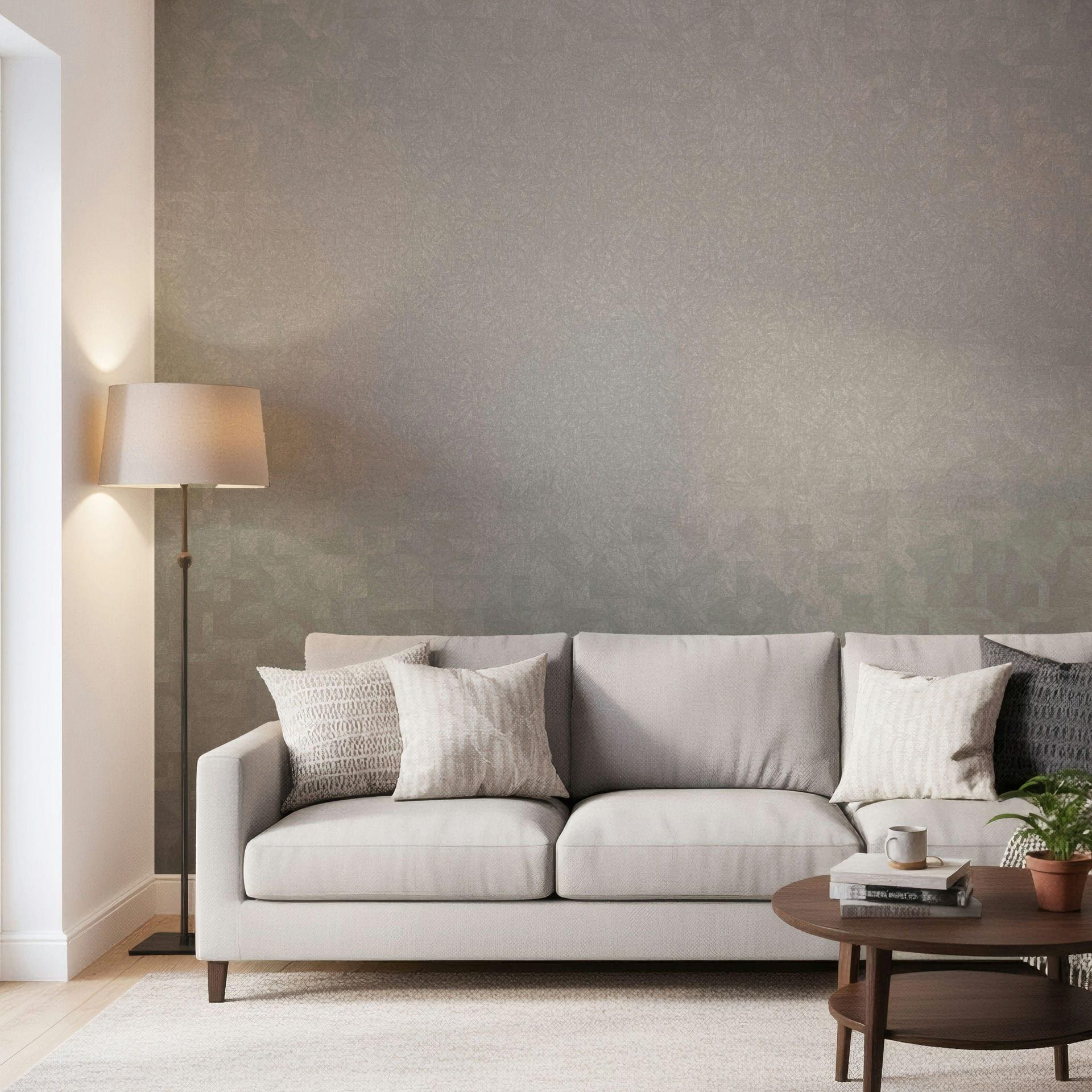 Ikke-vævet tapet tekstur grafisk geometrisk mat i grå