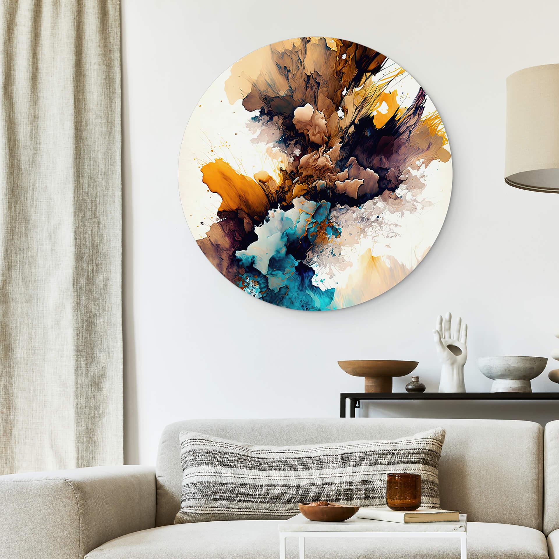 Wandbild Mauro - Farbenrausch im Herbst - Alu-Dibond Rund