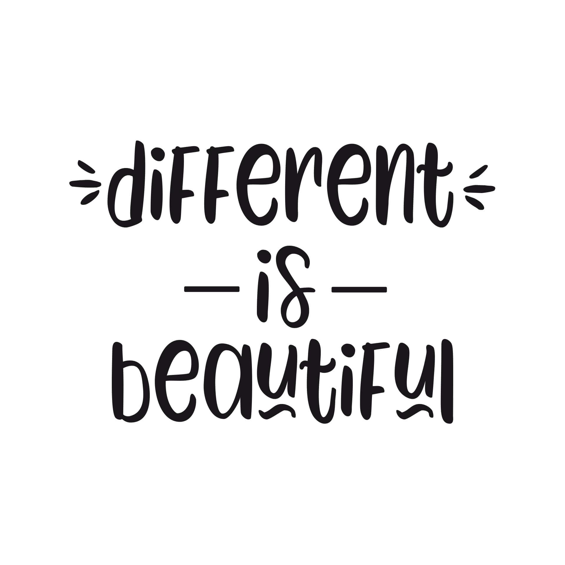 Adesivo murale - Different is beautiful