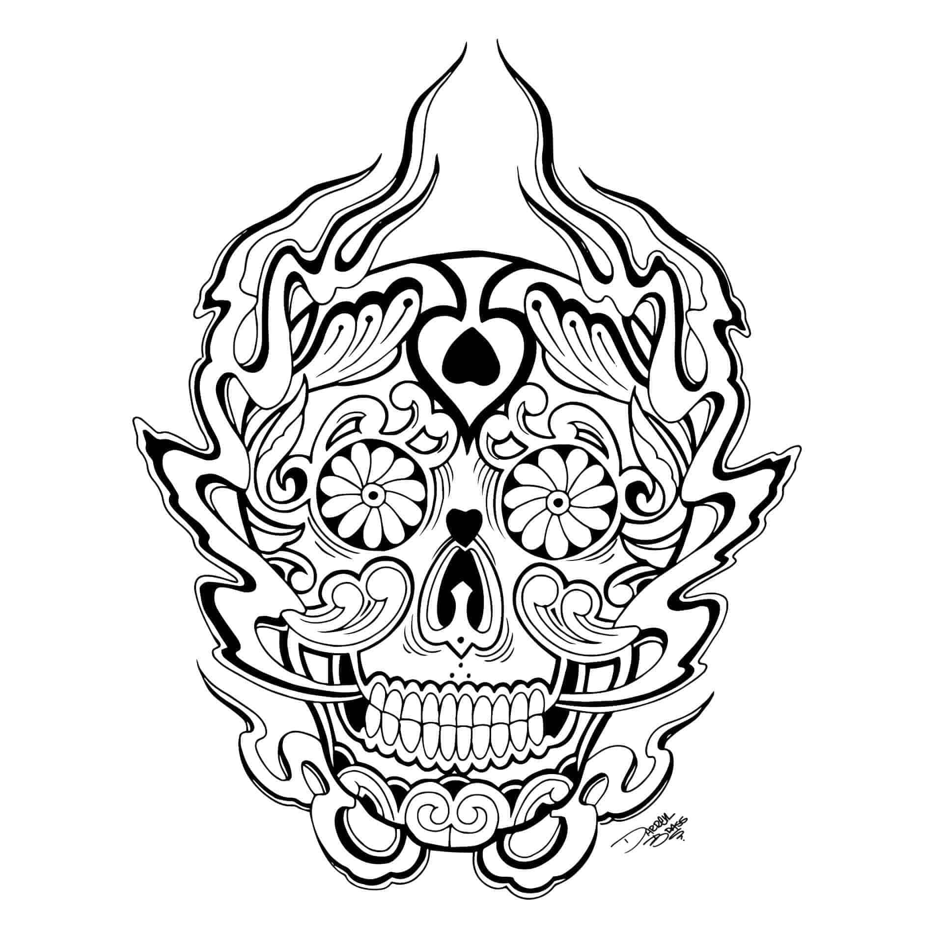 Adesivo murale Miami Ink - Maschera messicana 2