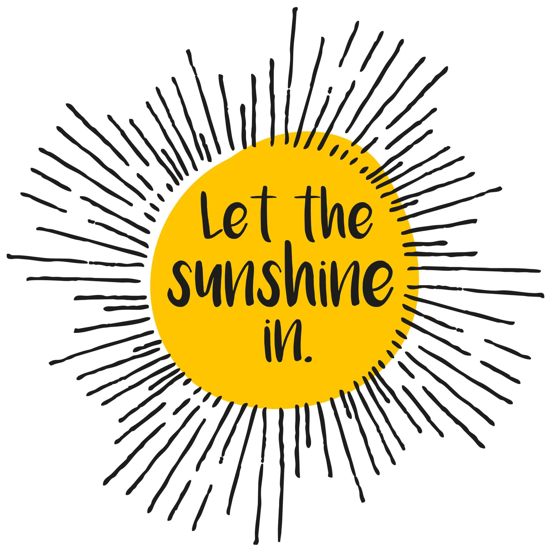 Wallsticker - Let the sunshine in