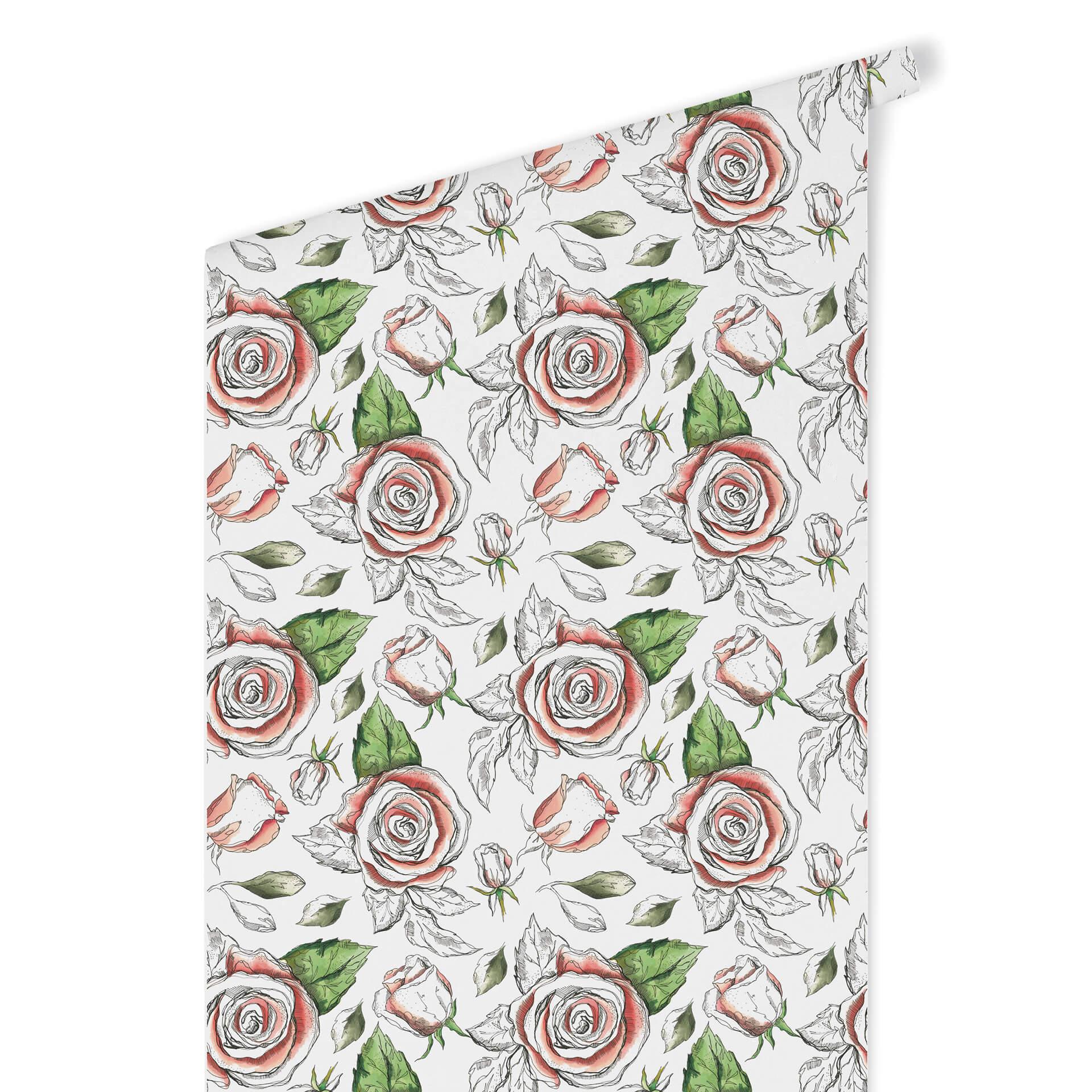 Patroonbehang – Rozen