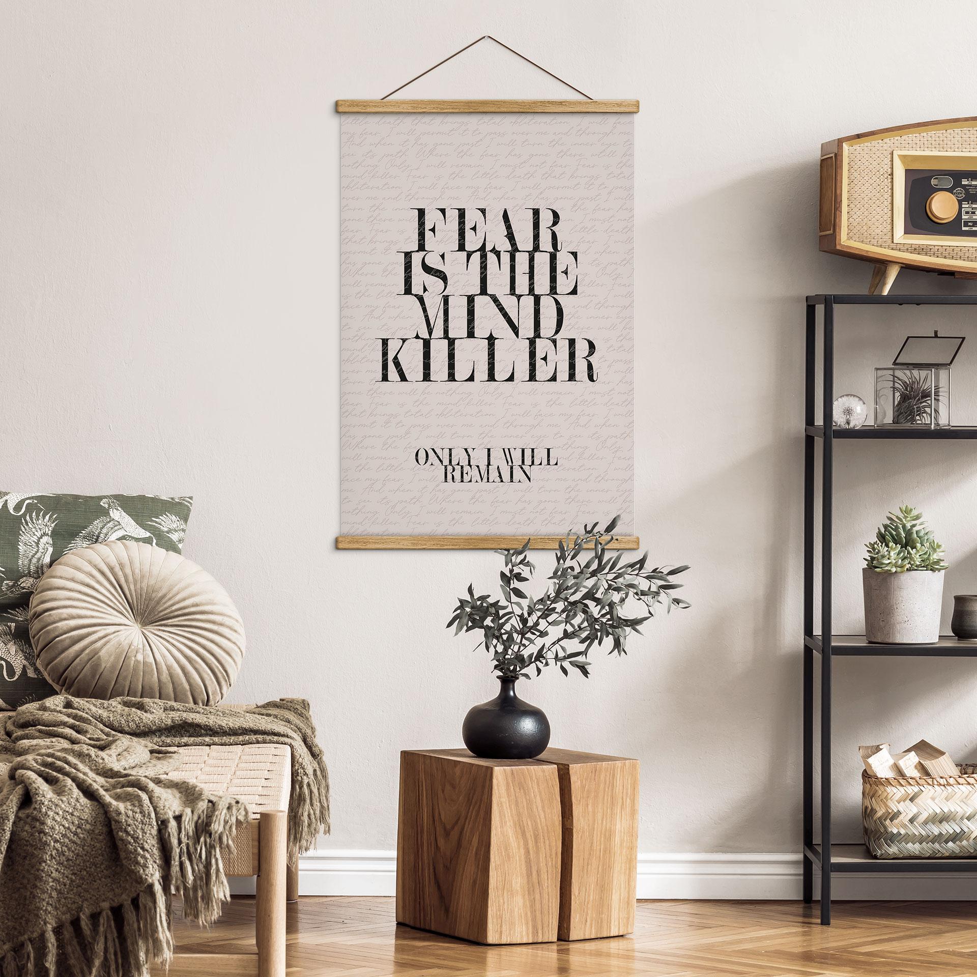 Tekstil plakat Filmcitat fra Dune - Fear is the Mind-Killer