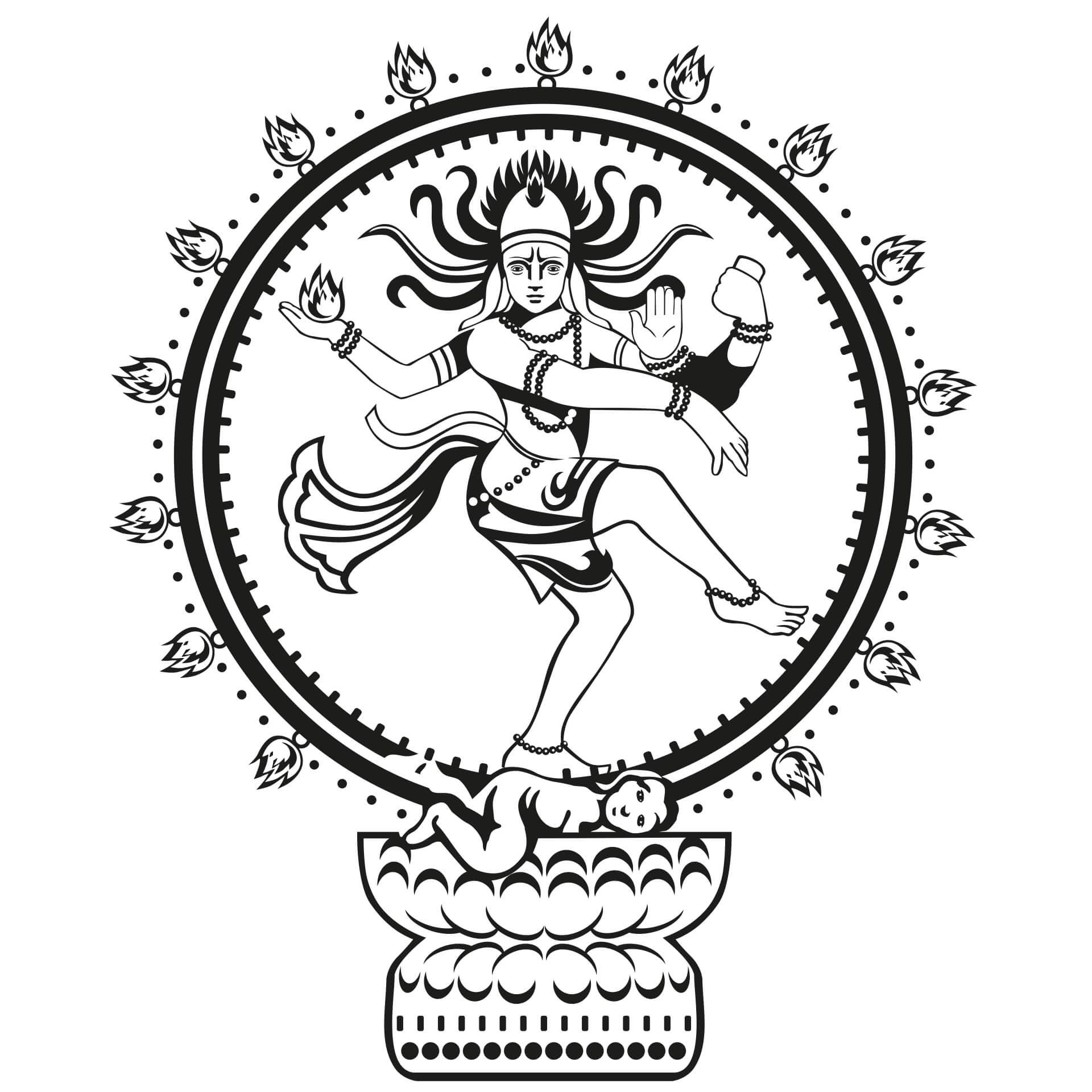 Wandtattoo Shiva