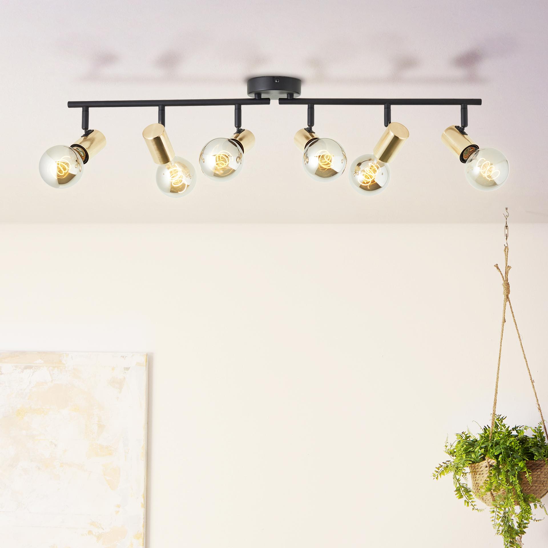 Spotrohr Karl, gold, 14,5 x 76,5 cm, Metall Lampe