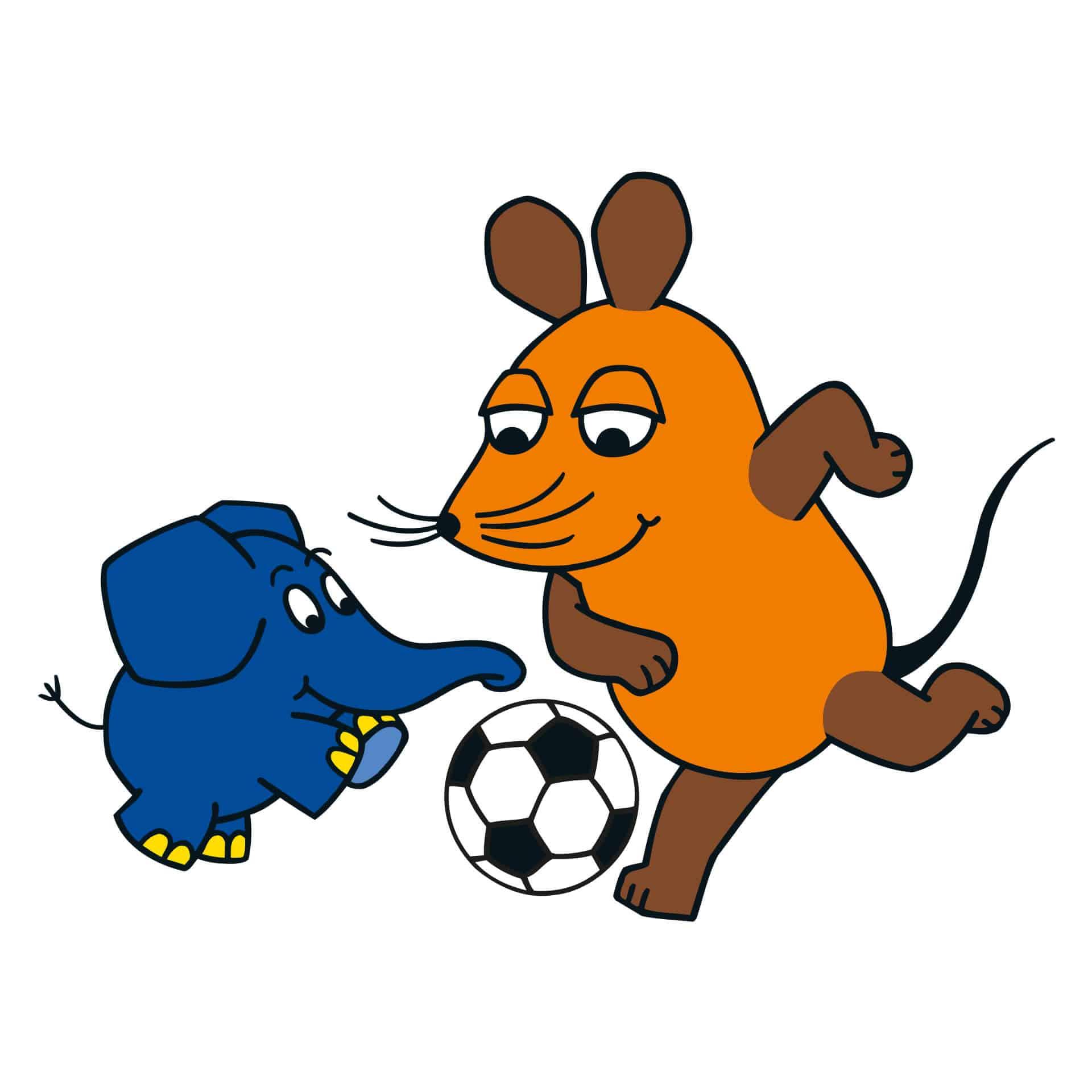 Wandtattoo Die Maus Kampf um den Ball