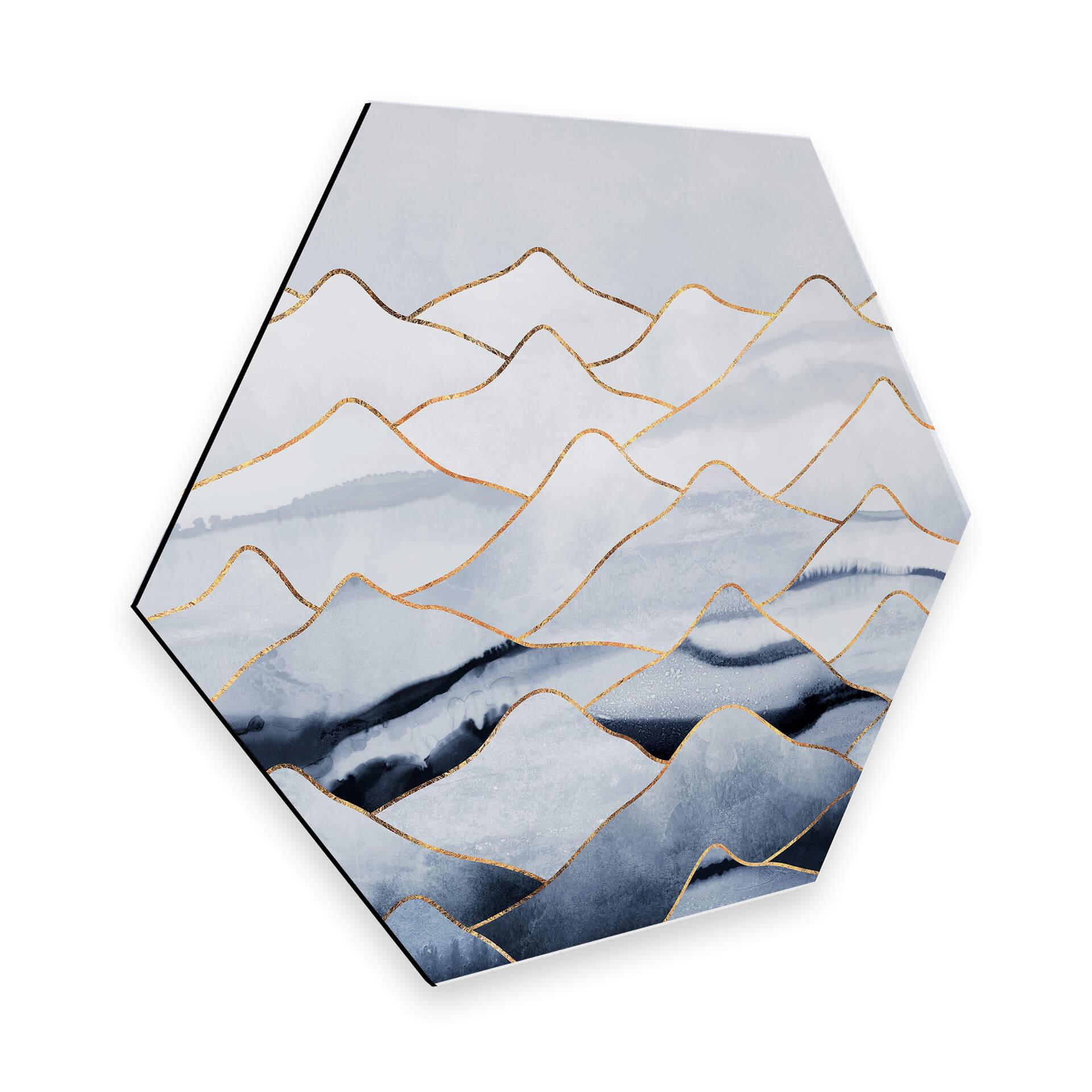 Hexagon Dibond Fredriksson - Mountains