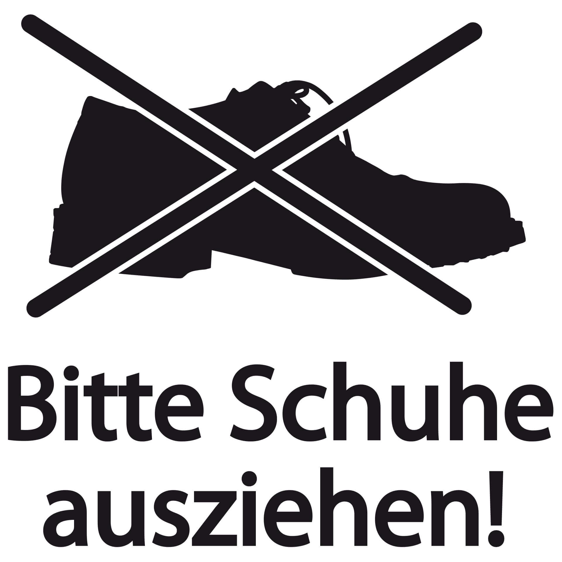 Wandtattoo Bitte Schuhe ausziehen 1