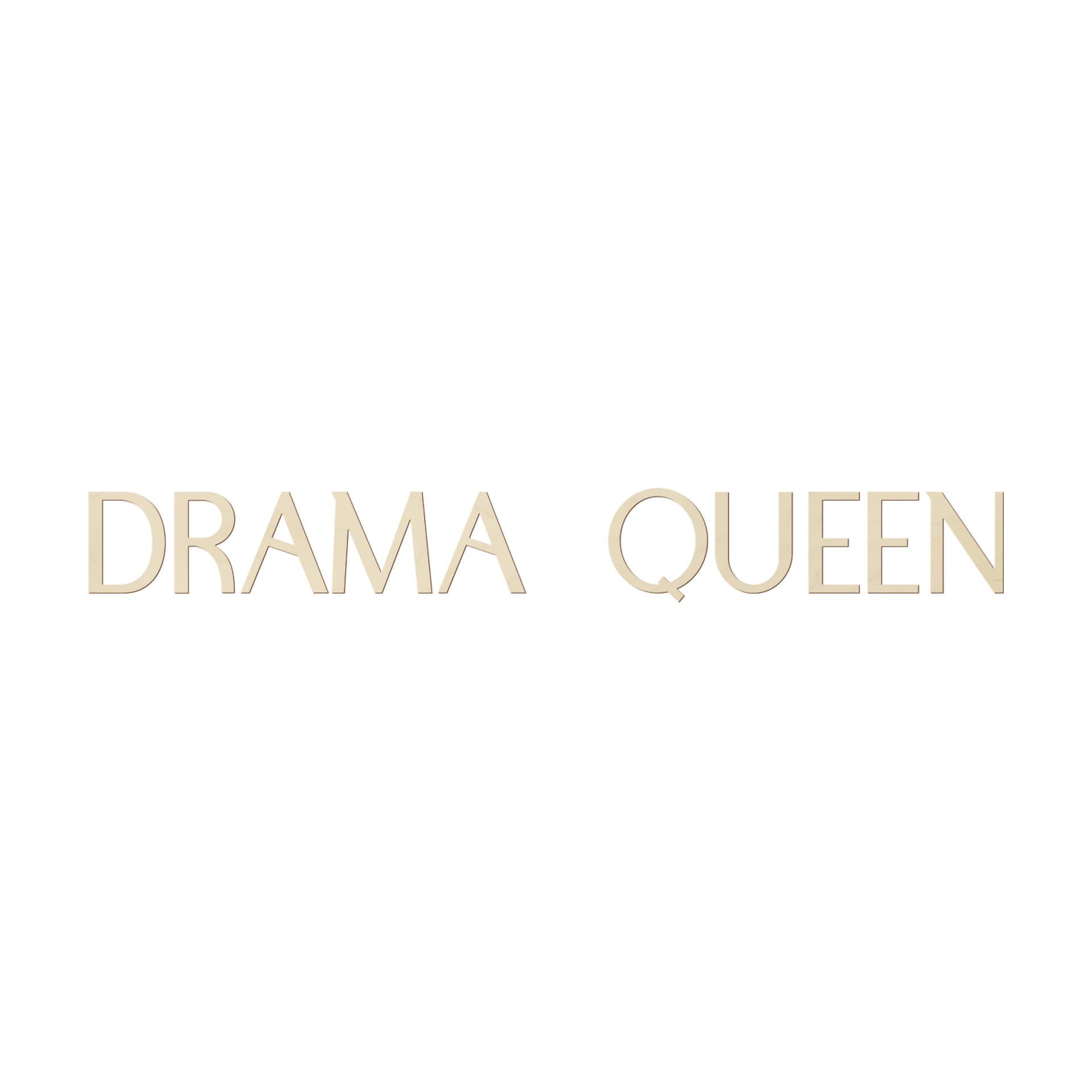 Decoro in legno Drama Queen