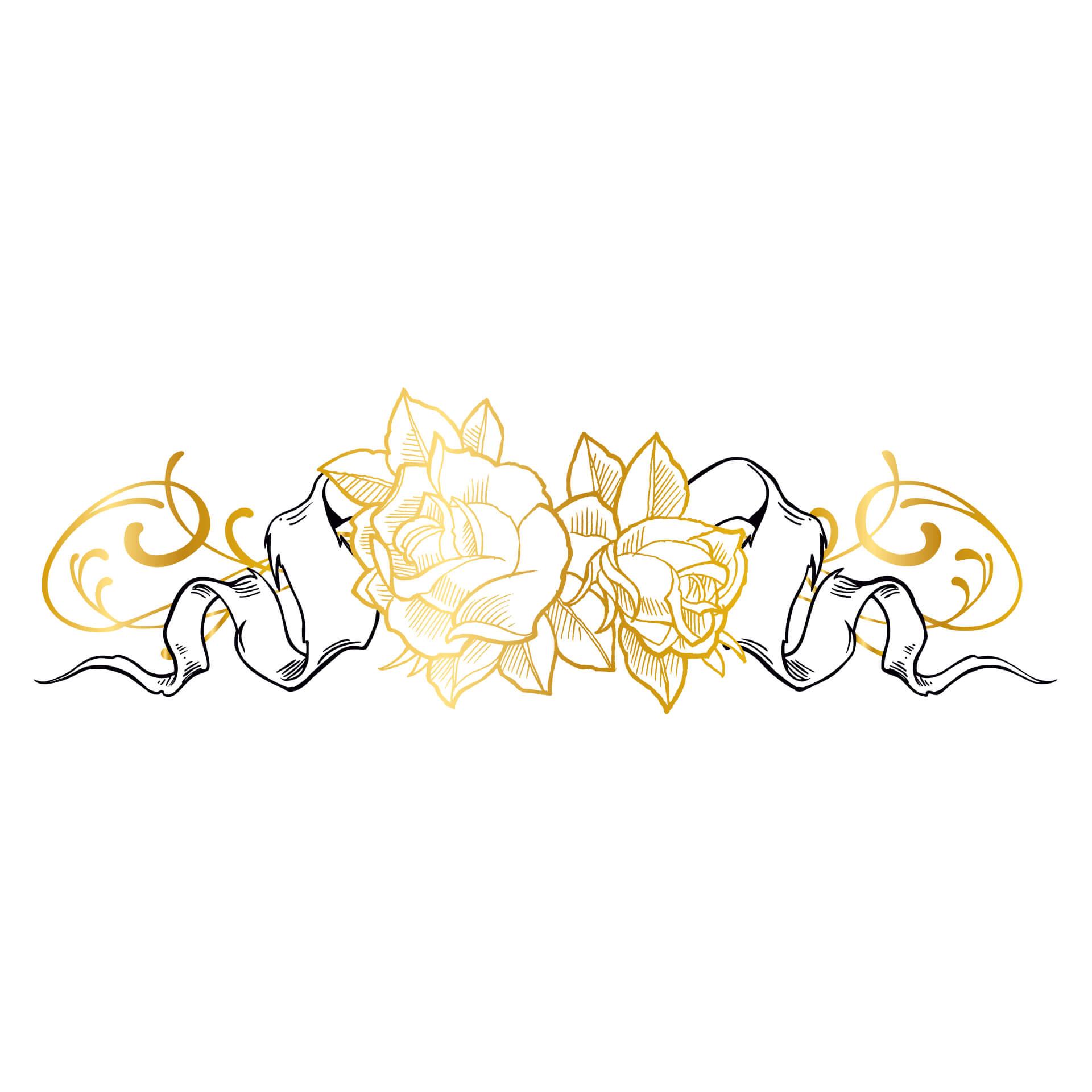Fensterbild LA Ink Golden Roses